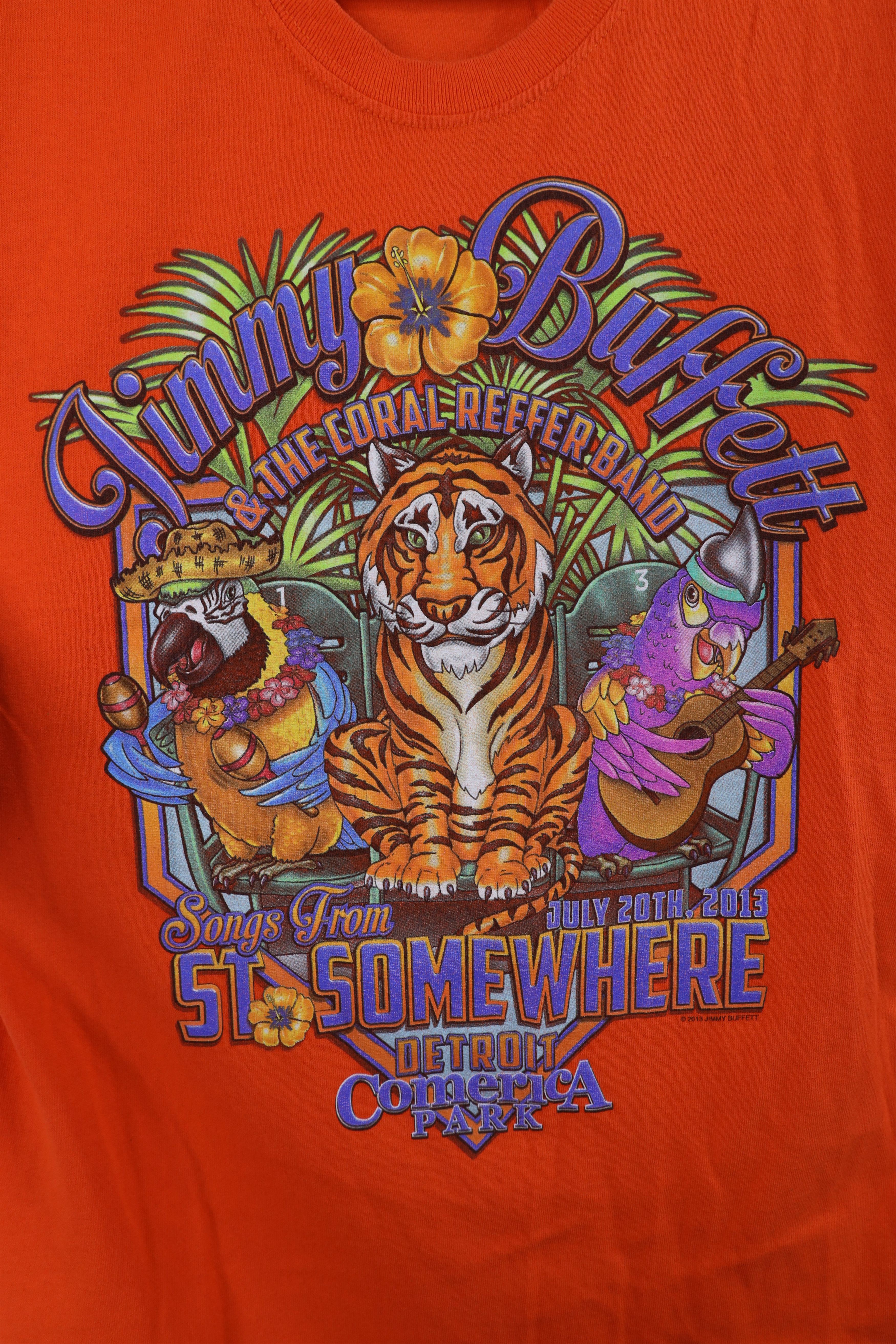 Vintage Y2K Jimmy Buffett Detroit Tigers Comerica Park Band T-Shirt Size US M / EU 48-50 / 2 - 4 Thumbnail