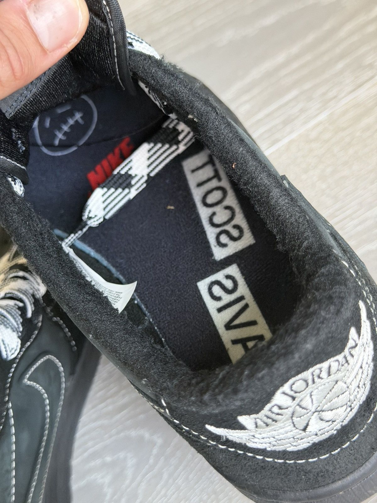 Nike Jordan 1 Retro Low OG SP Travis Scott Black Phantom Size US 9.5 / EU 42-43 - 10 Thumbnail