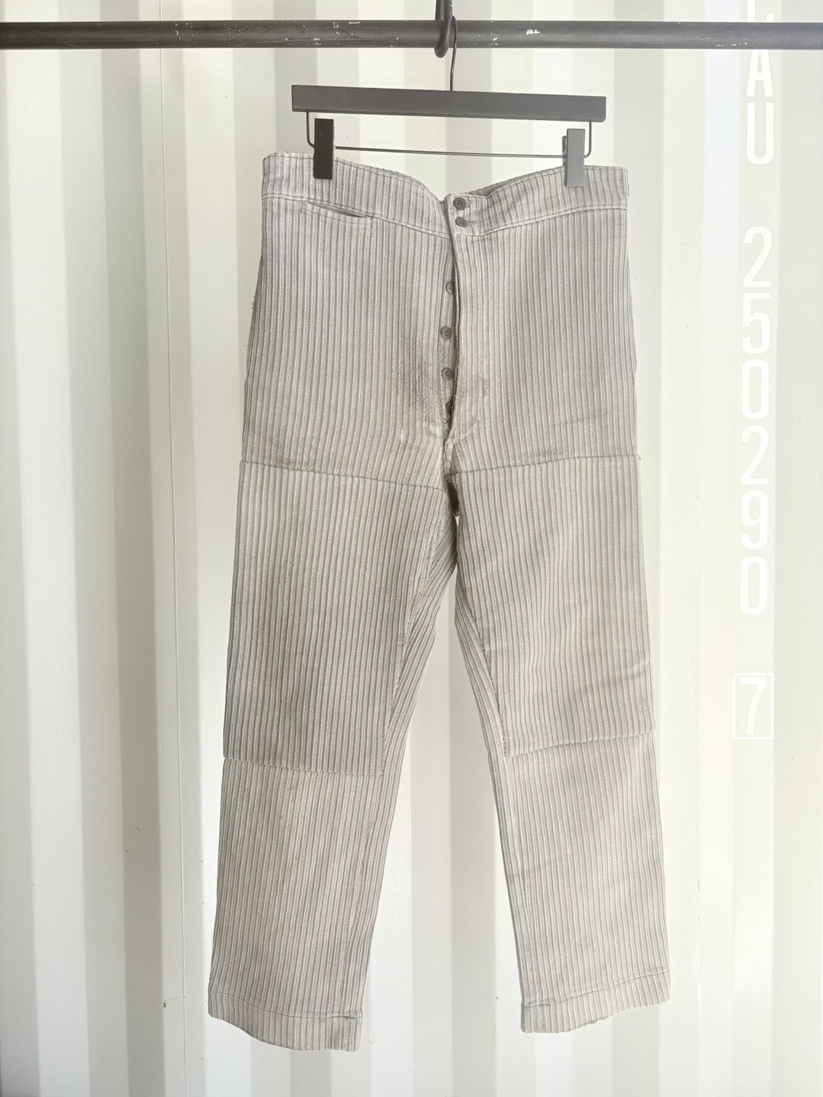 French Chore Pants Workwear Distressed Sun Faded ERD grunge