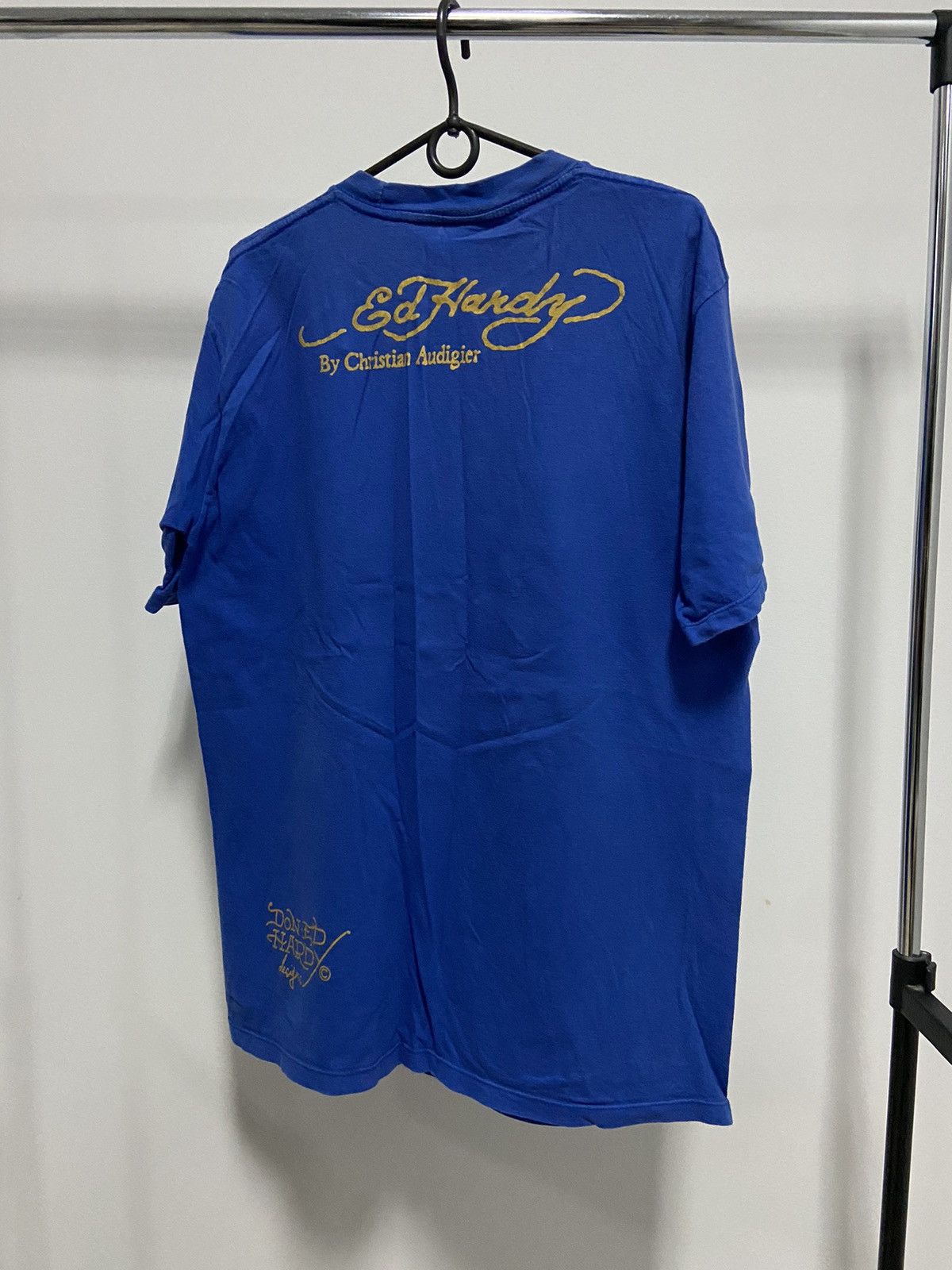 Ed Hardy × Vintage Ed Hardy T Shirt Vintage Big Logo Tattoo skull 💀 Size US XL / EU 56 / 4 - 2 Thumbnail
