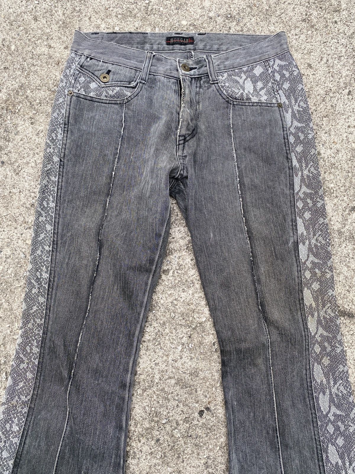Japanese Brand × Morgan Homme × Tornado Mart 1990s - Morgan Homme Hybrid Design Flare Denim Size US 30 / EU 46 - 7 Thumbnail