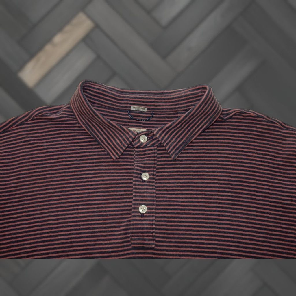 Faherty Faherty Polo Shirt Polo Faherty Men Striped Short Sleeve Cotton XXL Pink & Blue Mens Size US XL / EU 56 / 4 - 1 Thumbnail