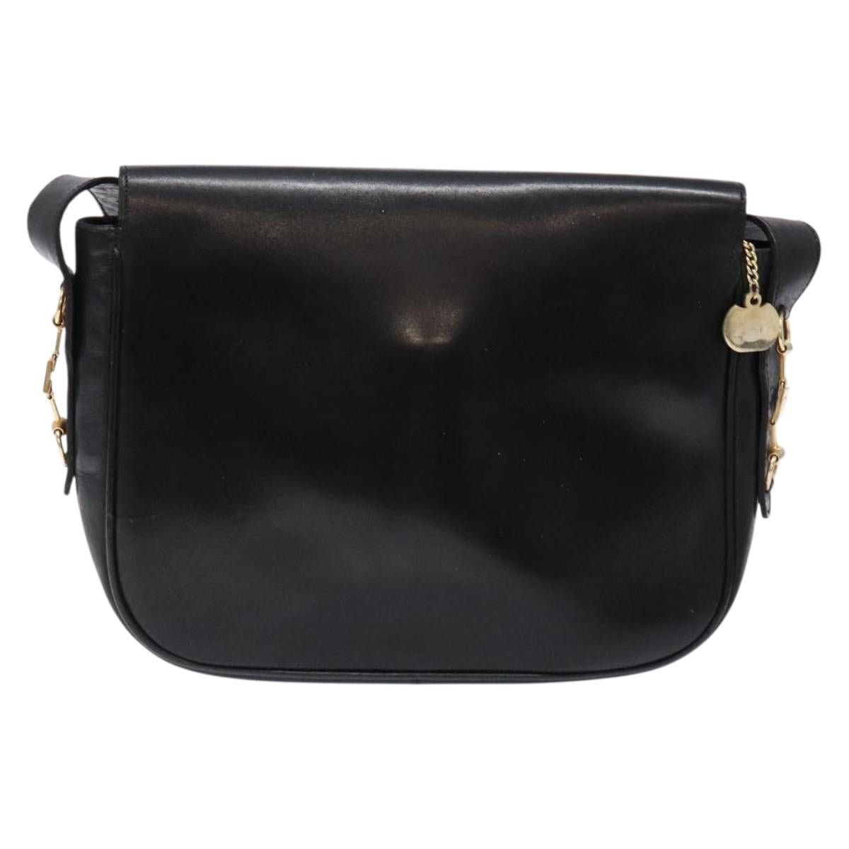 Celine CELINE Shoulder Bag Leather Black Gold Size ONE SIZE - 3 Thumbnail