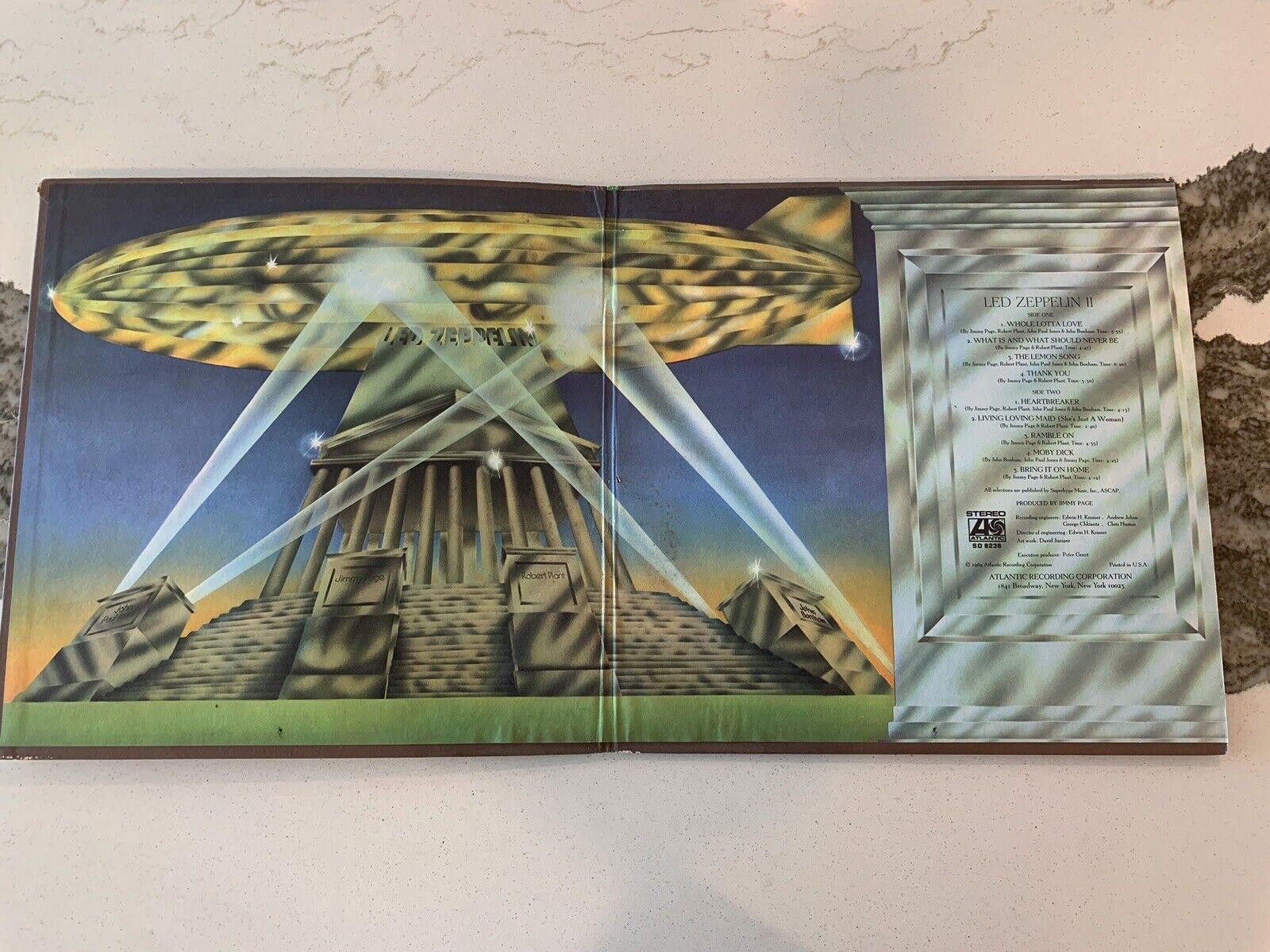 Designer LP Record 33 1/3 Led Zeppelin II #8236 Gold Award Sticker Size ONE SIZE - 3 Thumbnail