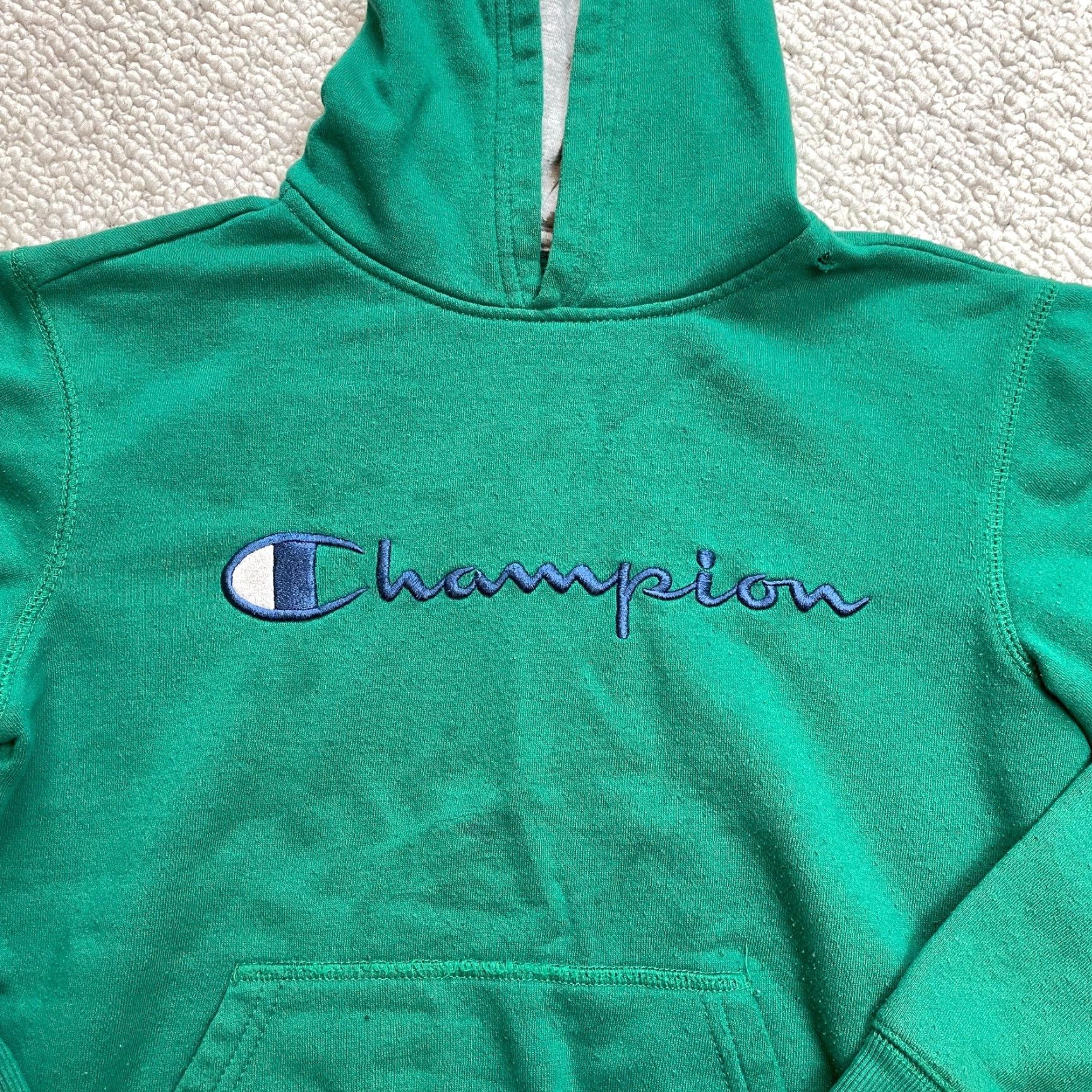 Champion Champion Hoodie Sweatshirt Womens M Green Retro Spellout Active Size M / US 6-8 / IT 42-44 - 2 Thumbnail