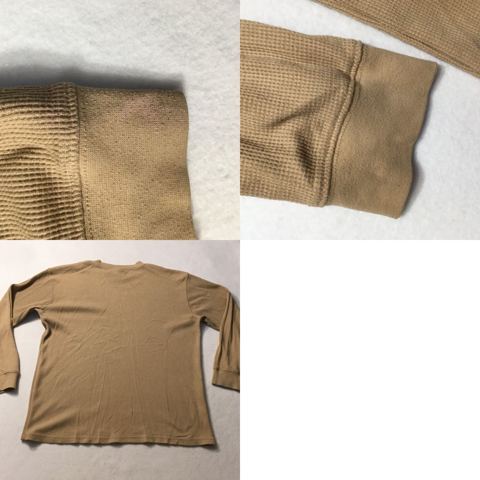 Southpole VINTAGE Southpole Thermal Waffle-Knit Long-sleeved 3XL BEIGE Shirt Mens Hip Hop 90s Thermal Lightweight Logo Vintage Theme Size US XXL / EU 58 / 5 - 8 Thumbnail