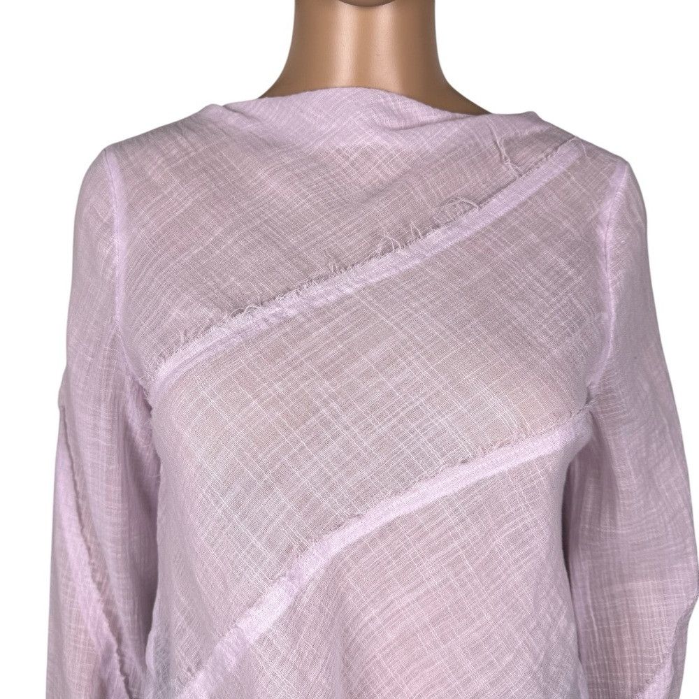 Zara New Zara Open Back Long Bell Sleeve Cotton Gauze Pink Blous Size M / US 6-8 / IT 42-44 - 2 Thumbnail