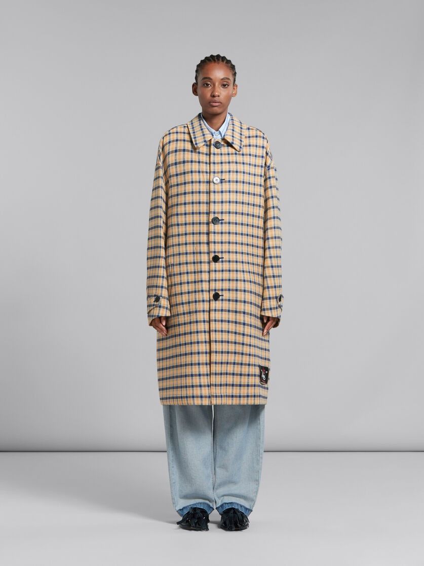 Marni oc11z0525 Checked Wool Reversible Coat in Multicolor Size M / US 6-8 / IT 42-44 - 2 Thumbnail