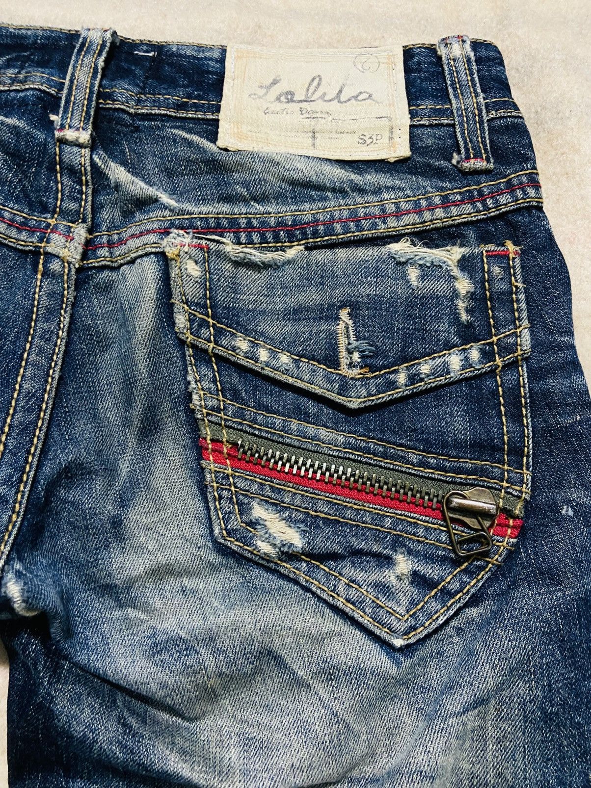 Japanese Brand Lolita Distressed Jeans Size 31" - 15 Thumbnail