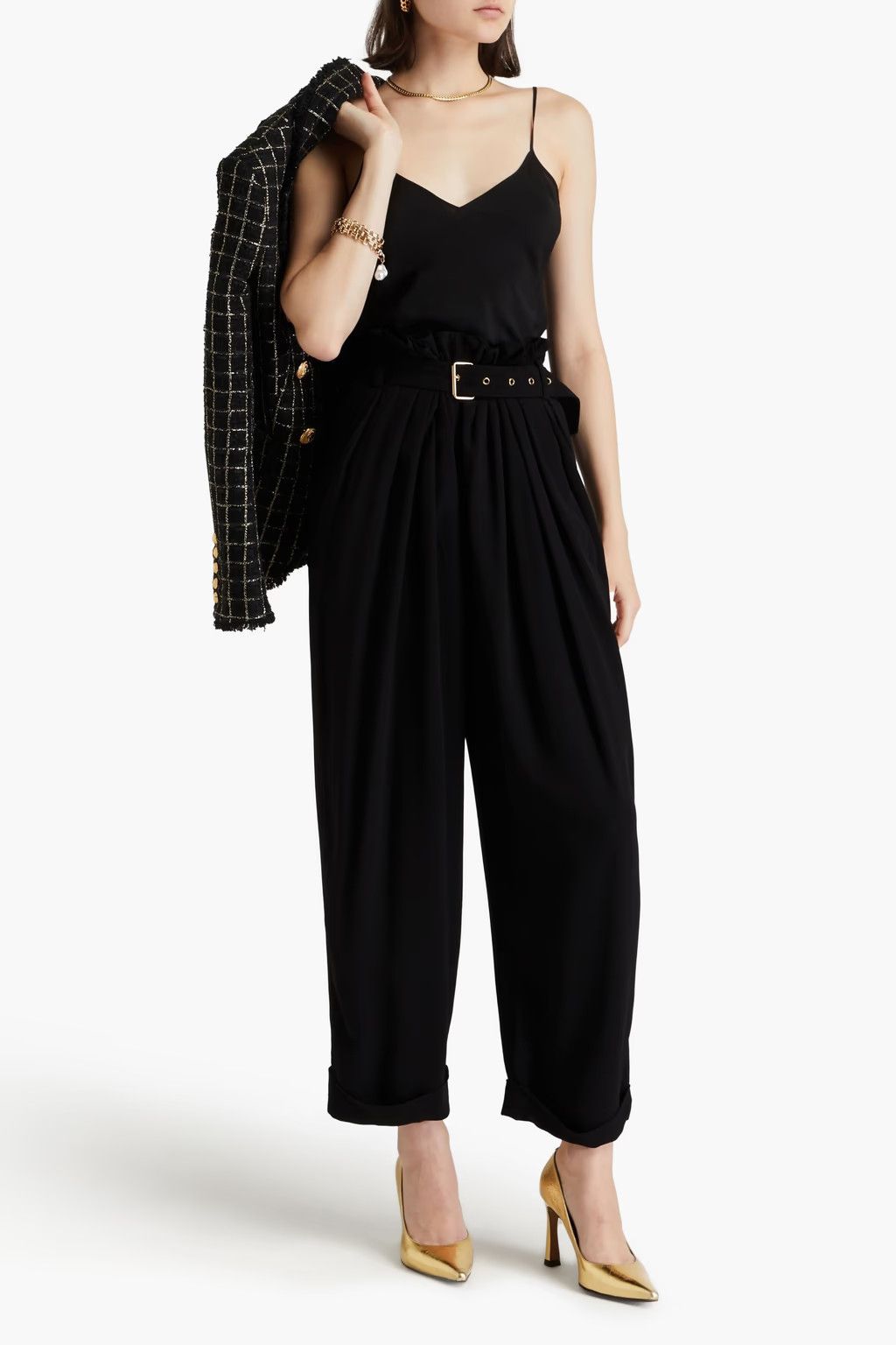 Balmain o1y0625 Casual Pant in Black Size 30" / US 8 / IT 44 - 2 Thumbnail