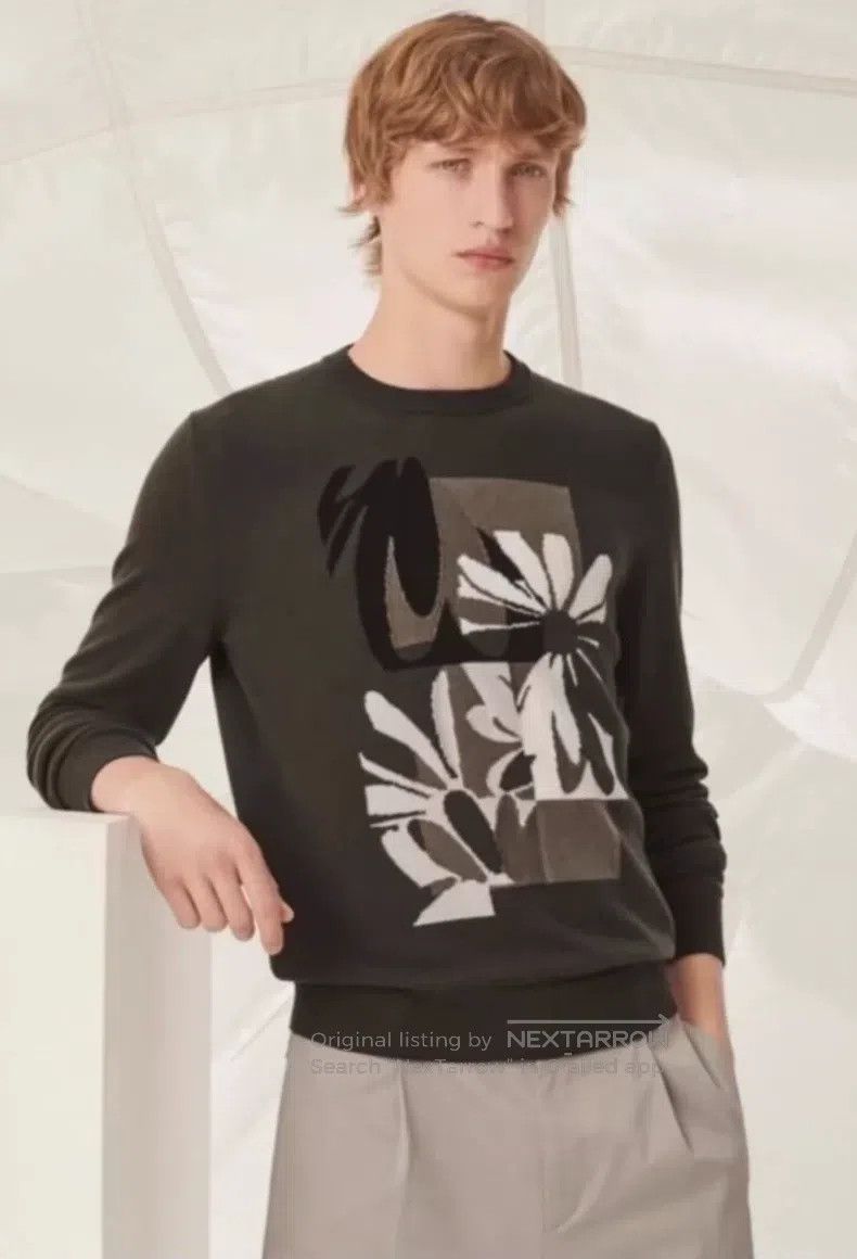 Hermes Hermes Cashmere Puzzle Floral Sweater Size US L / EU 52-54 / 3 - 7 Thumbnail