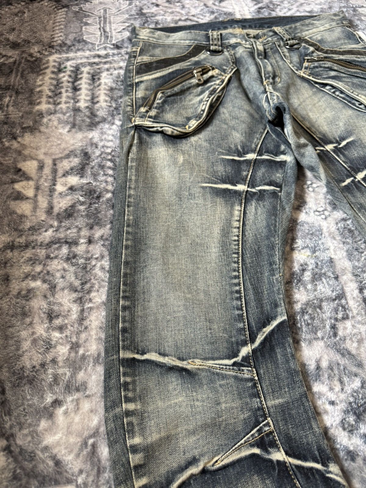 PPFM × The Smiths 2000s PPFM Japan Curve Leg Gun Pocket Jeans Size US 30 / EU 46 - 5 Thumbnail