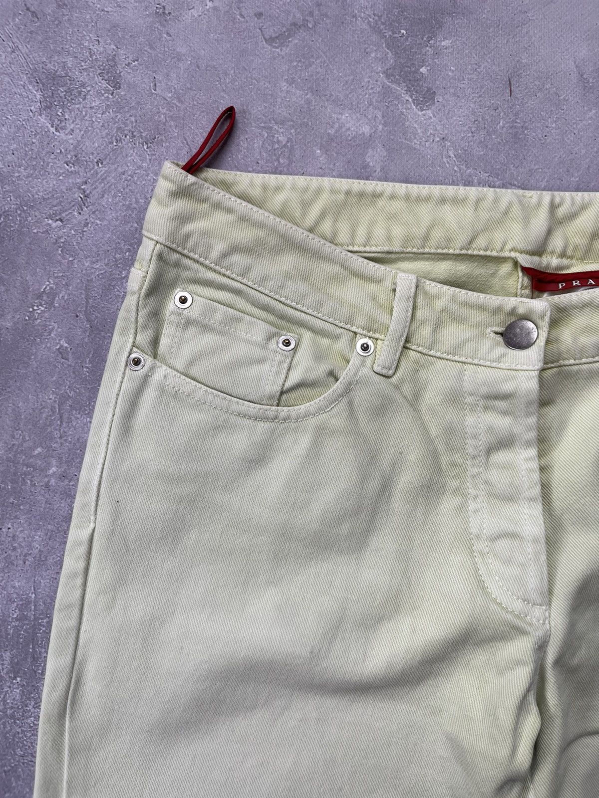 Prada Vintage Prada Red Tab Denim Pants Lime Green Size 30" / US 8 / IT 44 - 7 Thumbnail