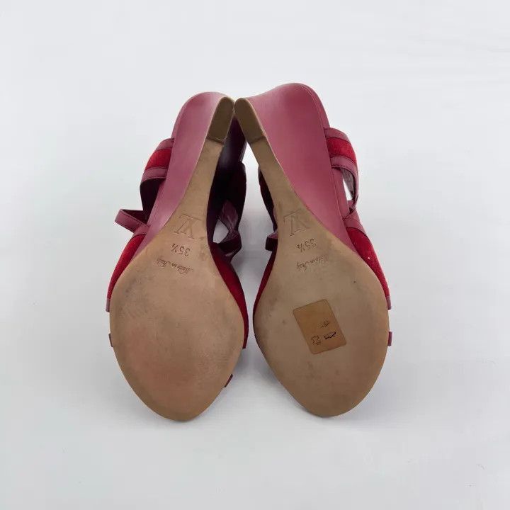 Louis Vuitton Louis Vuitton Red High Heel Sandals -2508 Size US 6 / IT 36 - 4 Thumbnail