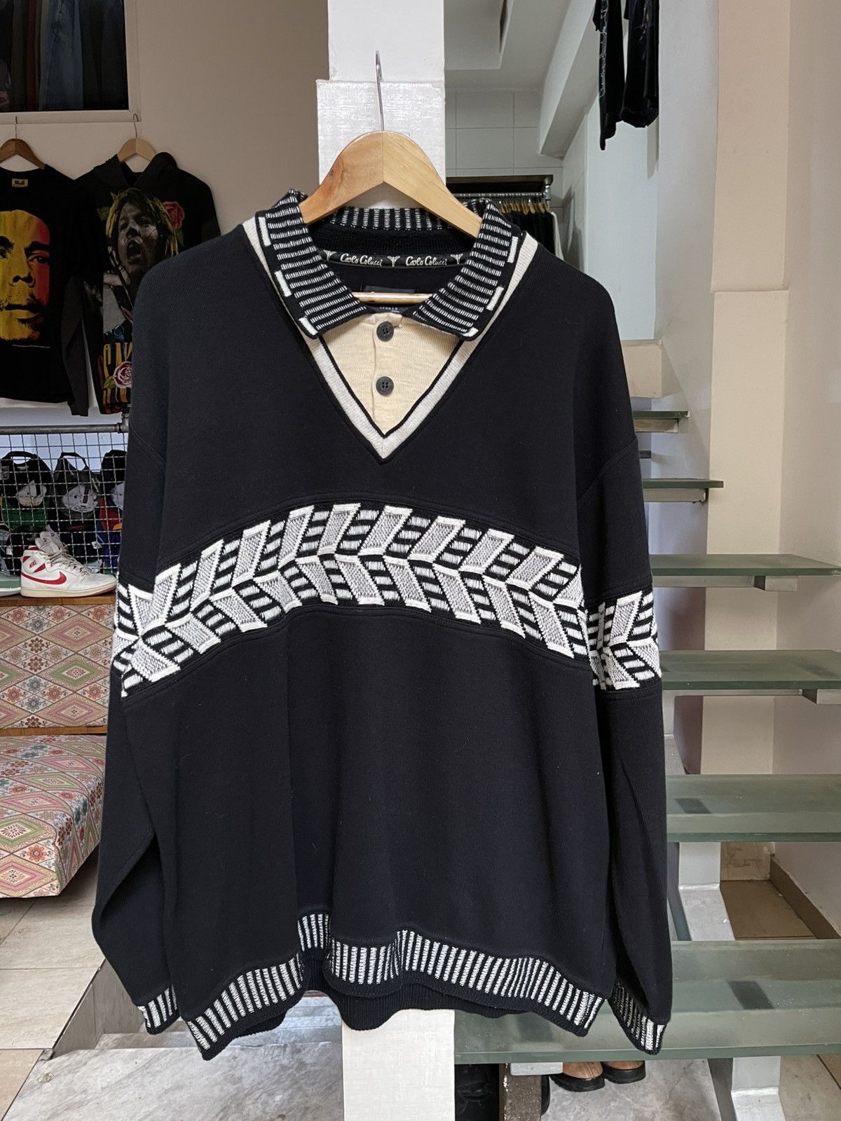 Carlo Colucci × Vintage Carlo Colucci Sweater Size US XL / EU 56 / 4 - 1 Thumbnail