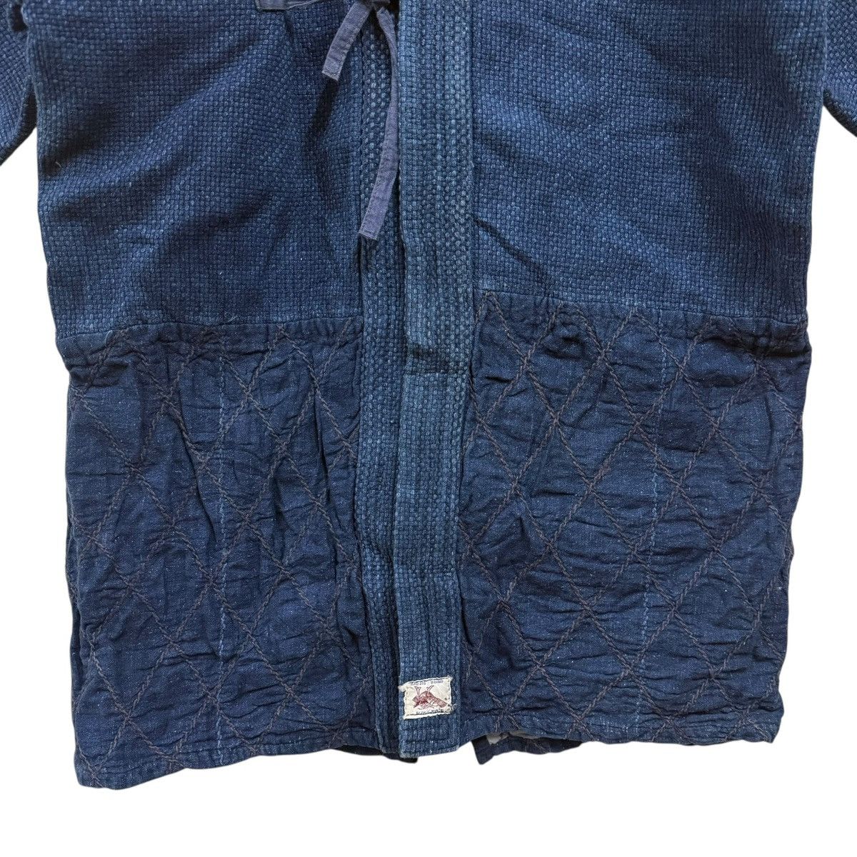 Japanese Brand Vintage Japanese Indigo Hanten Kimono Jacket Sashiko kendo Size US L / EU 52-54 / 3 - 4 Thumbnail