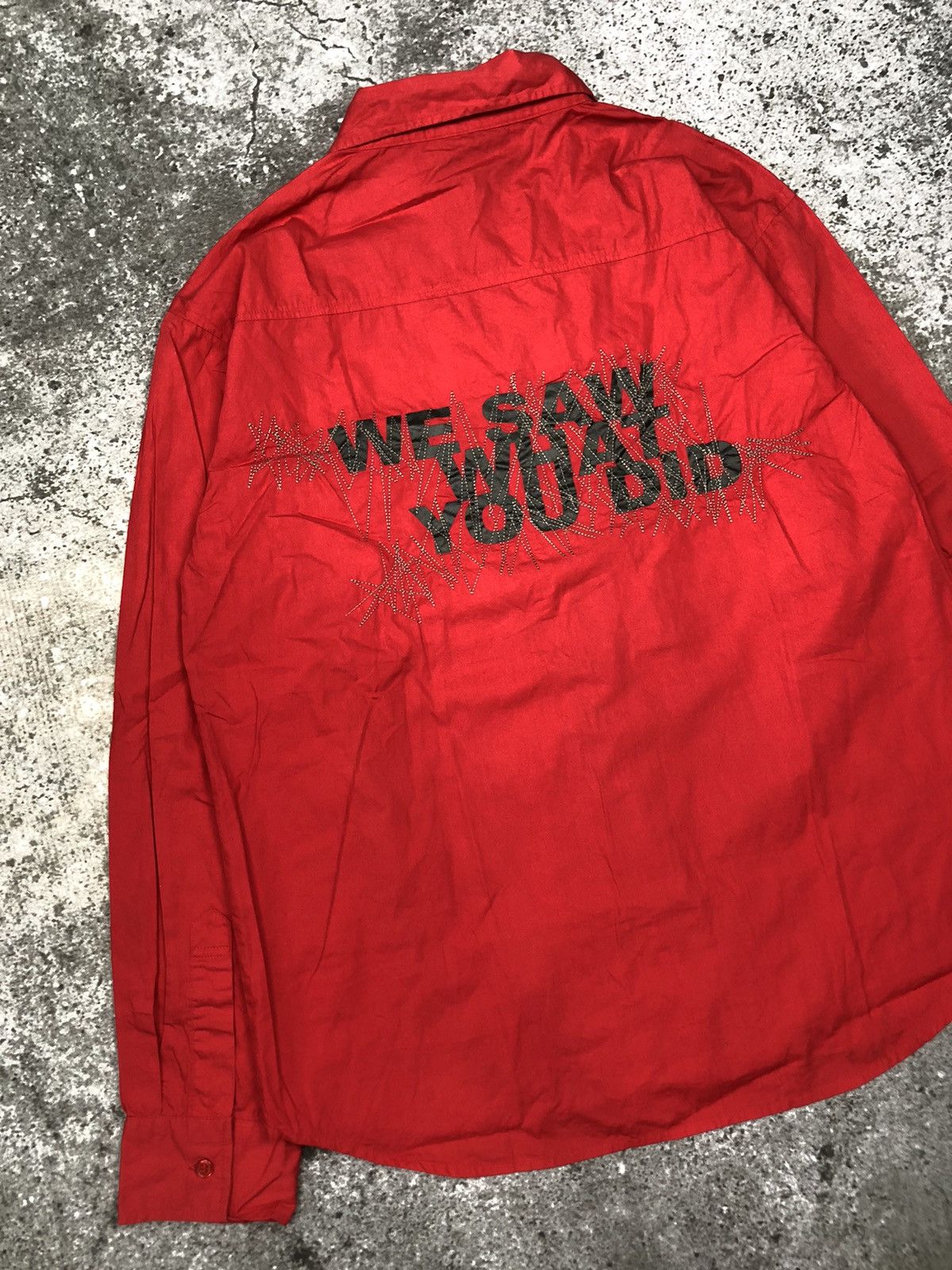 14th Addiction × Beauty Beast × Hysteric Glamour SLASH NUMBER BUTTON SHIRT Size US L / EU 52-54 / 3 - 6 Thumbnail