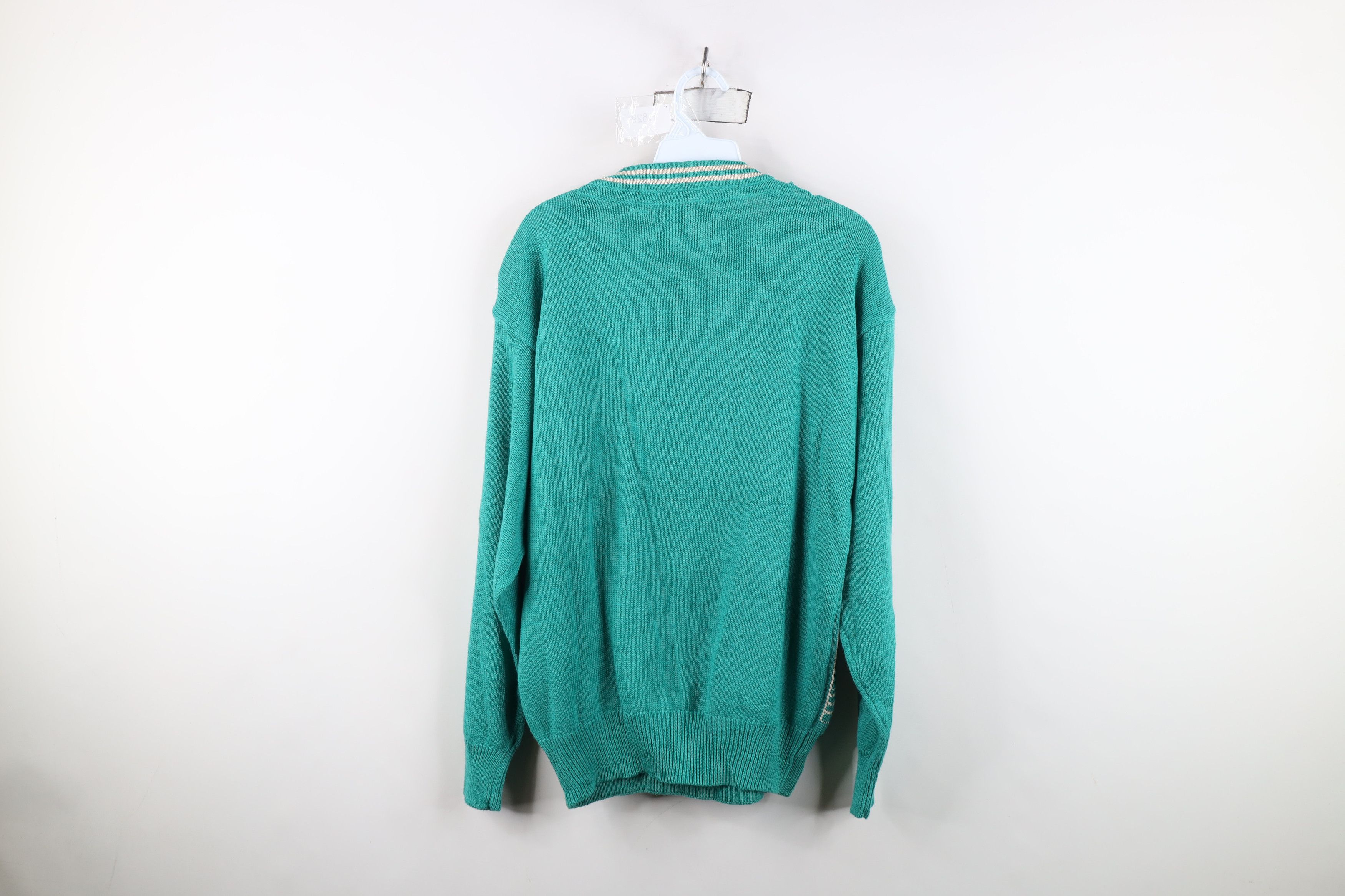 Vintage Vintage 90s Streetwear the Wildlife Safari Knit Sweater Teal Size S / US 4 / IT 40 - 12 Thumbnail