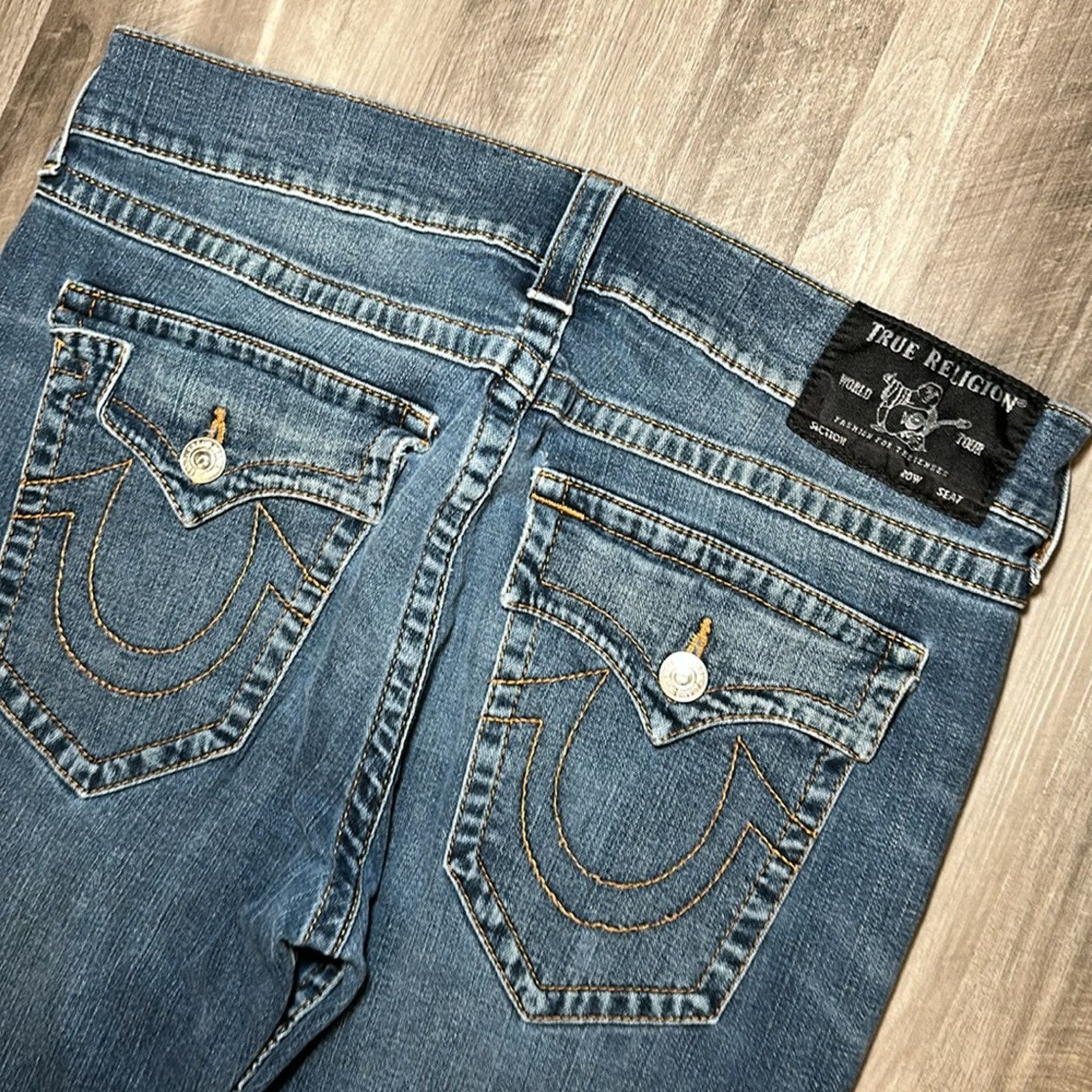 True Religion True Religion Ricky Flap Relaxed Straight Jeans - 36x27 Size US 36 / EU 52 - 5 Thumbnail