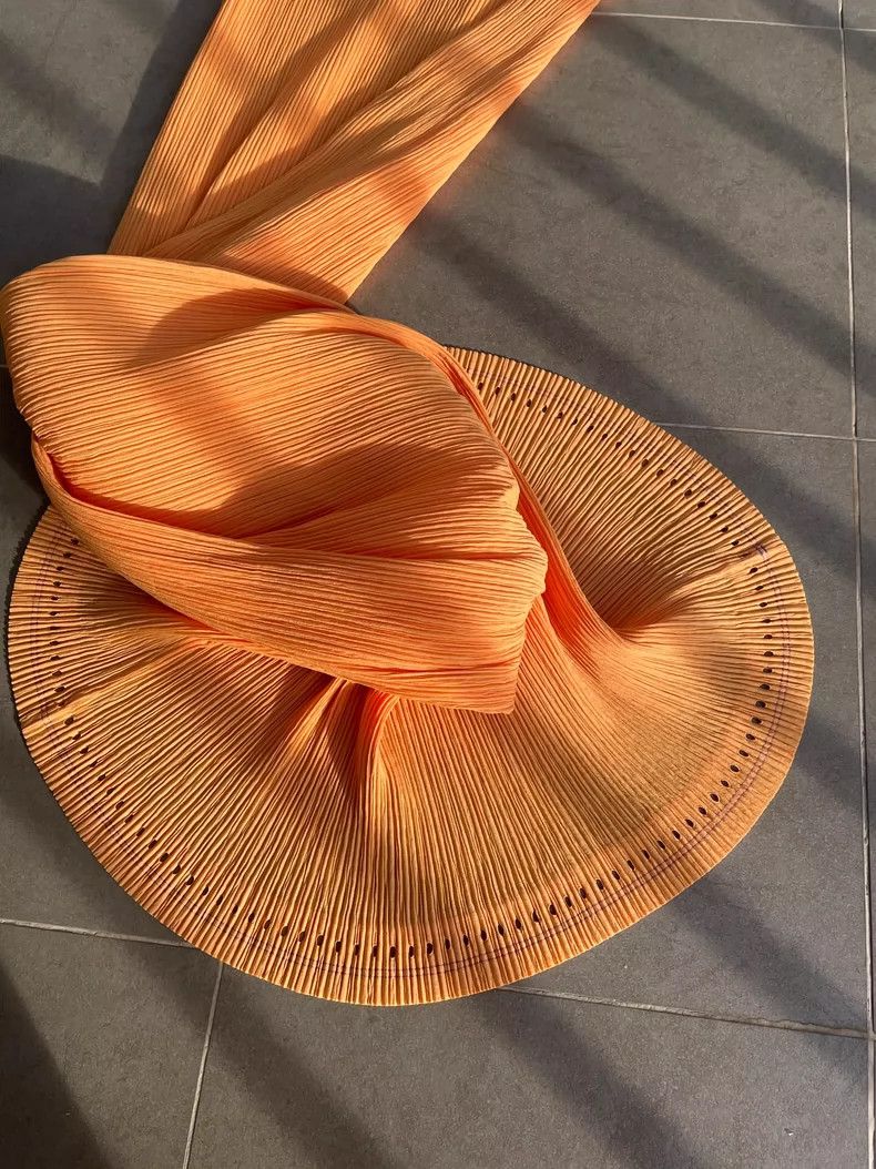 Issey Miyake Issey Miyake Orange main line toothpick pencil dress Size S / US 4 / IT 40 - 3 Thumbnail
