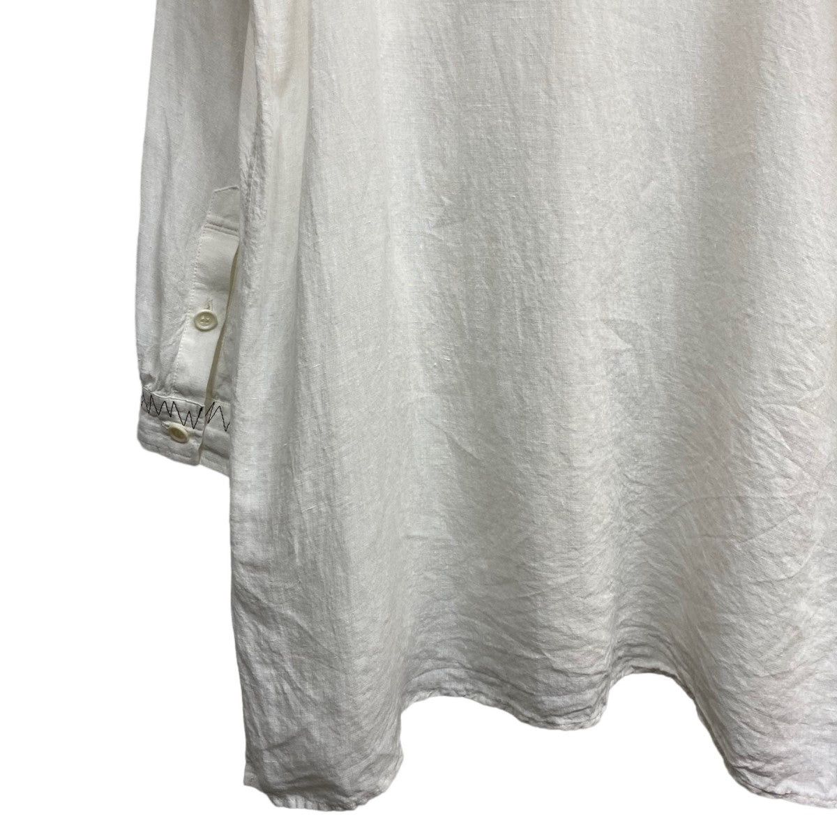 Yohji Yamamoto Yohji Yamamoto 24SSFLAX LAWN SHIRT Longlinen shirt coat Size US M / EU 48-50 / 2 - 6 Thumbnail