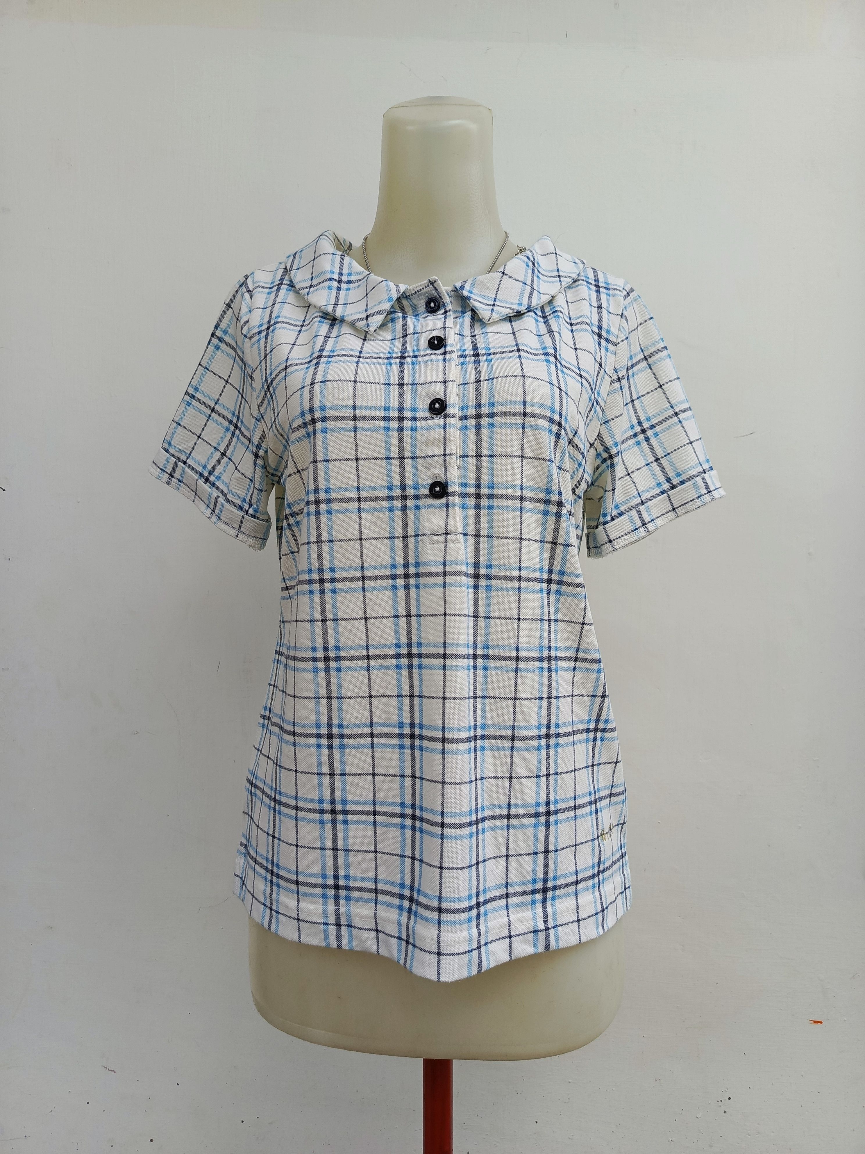 Junko Shimada Junko Shimada Part2 Tartan Check Half-Button Plouse Size M / US 6-8 / IT 42-44 - 1 Thumbnail