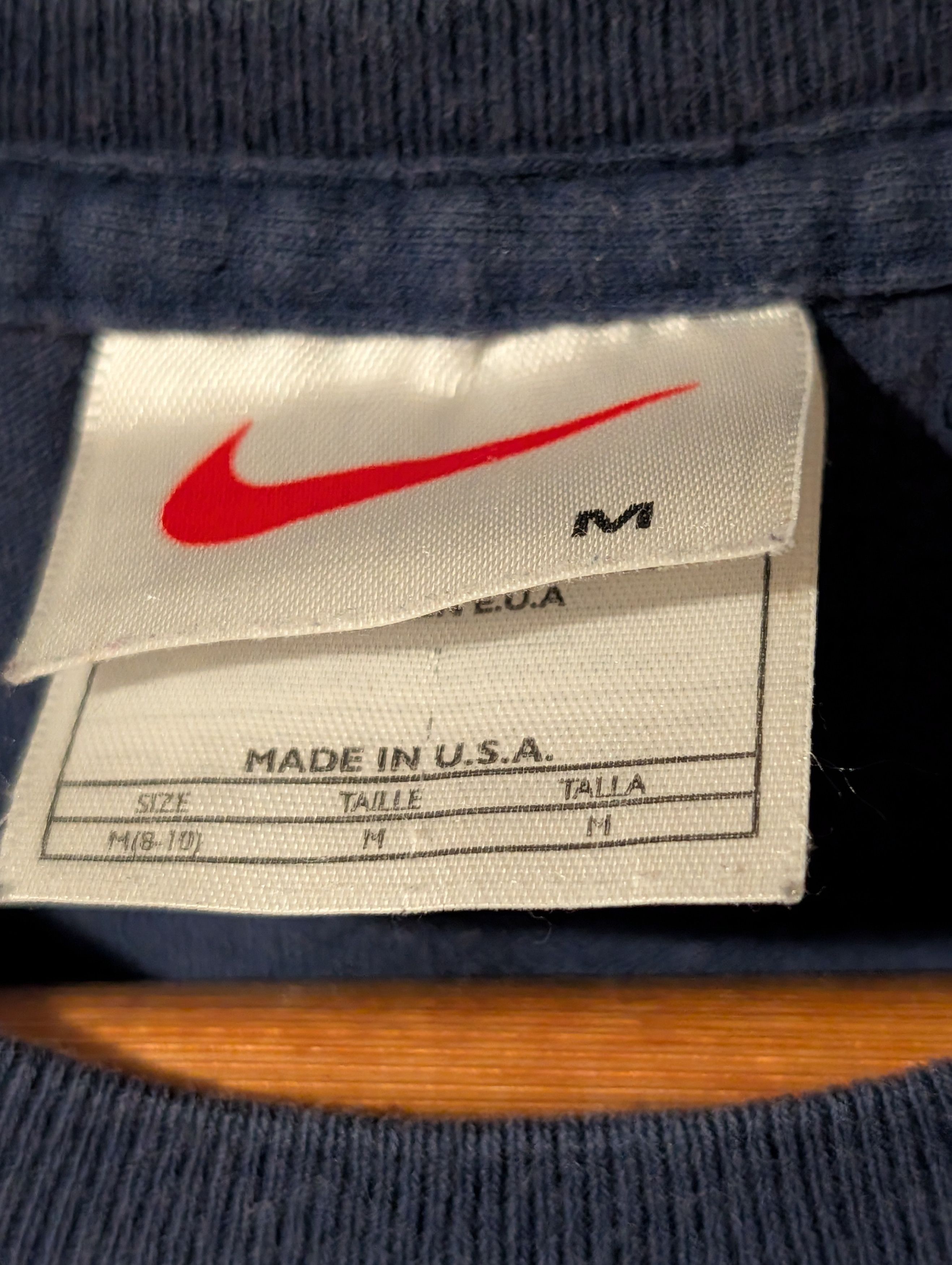 Nike Vintage 90s Just Do It Nike Womans 8-10 Blue Medium T-Shirt Size M / US 6-8 / IT 42-44 - 3 Thumbnail