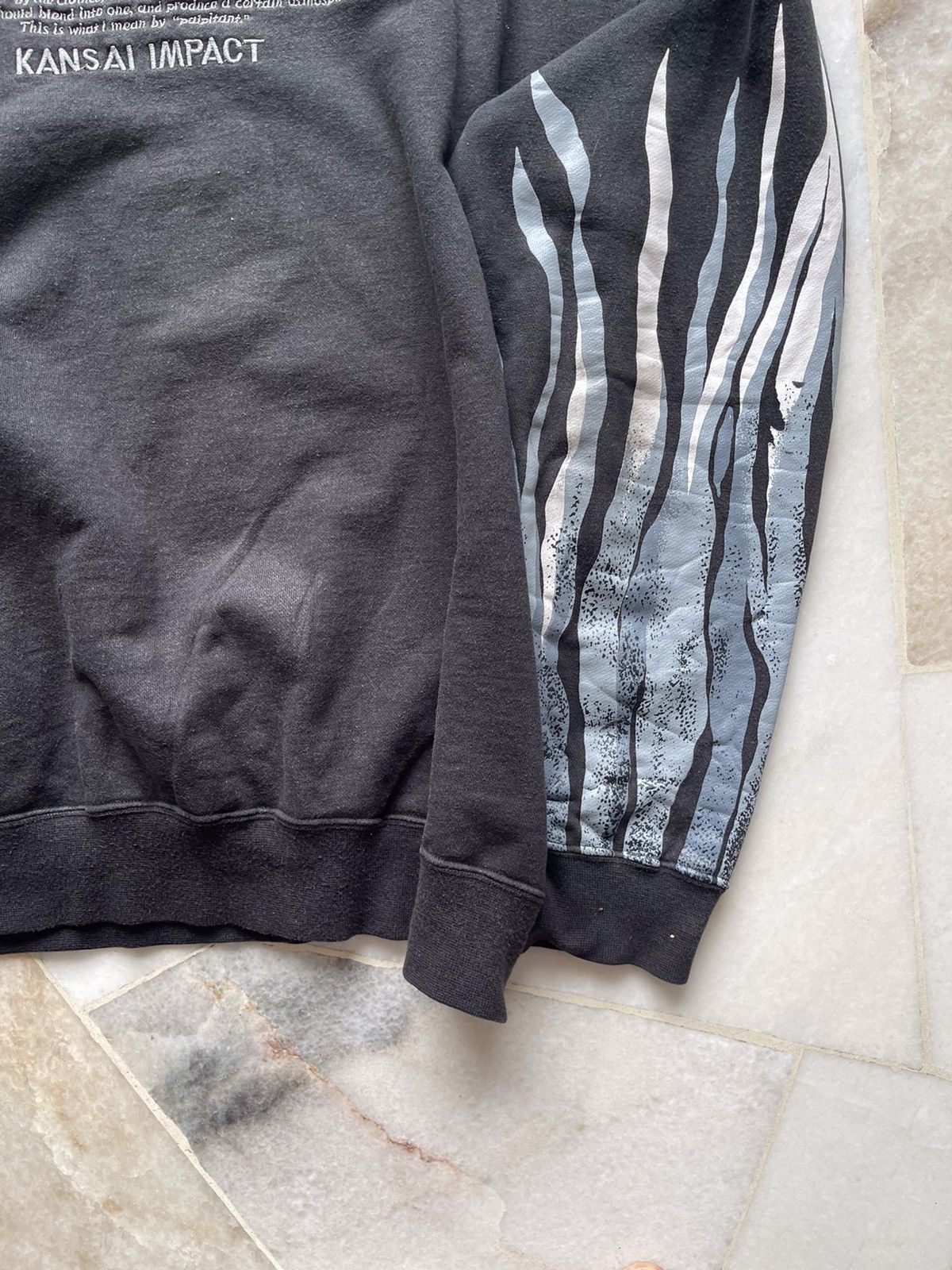 Designer × Japanese Brand × Kansai Yamamoto 90s Kansai Yamamoto Flame Sweatshirt Size US L / EU 52-54 / 3 - 13 Thumbnail