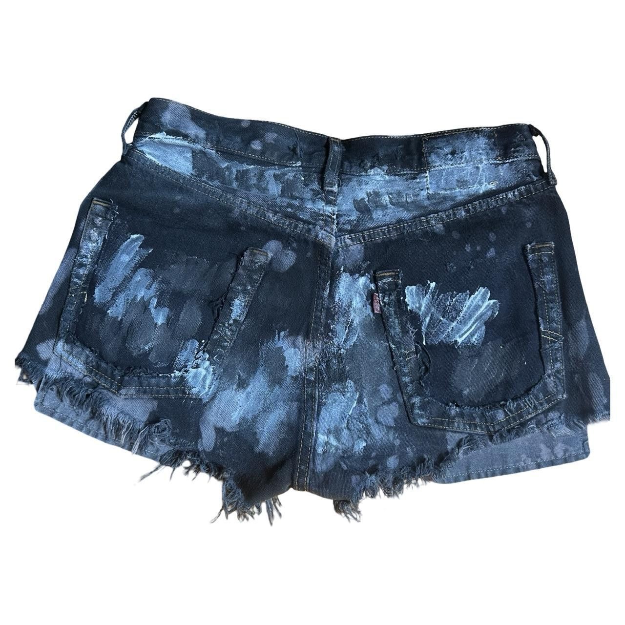 Levi's ASTROBOI* x Levi's Ripped Black Denim Painted Shorts - 29" Size 29" - 5 Thumbnail