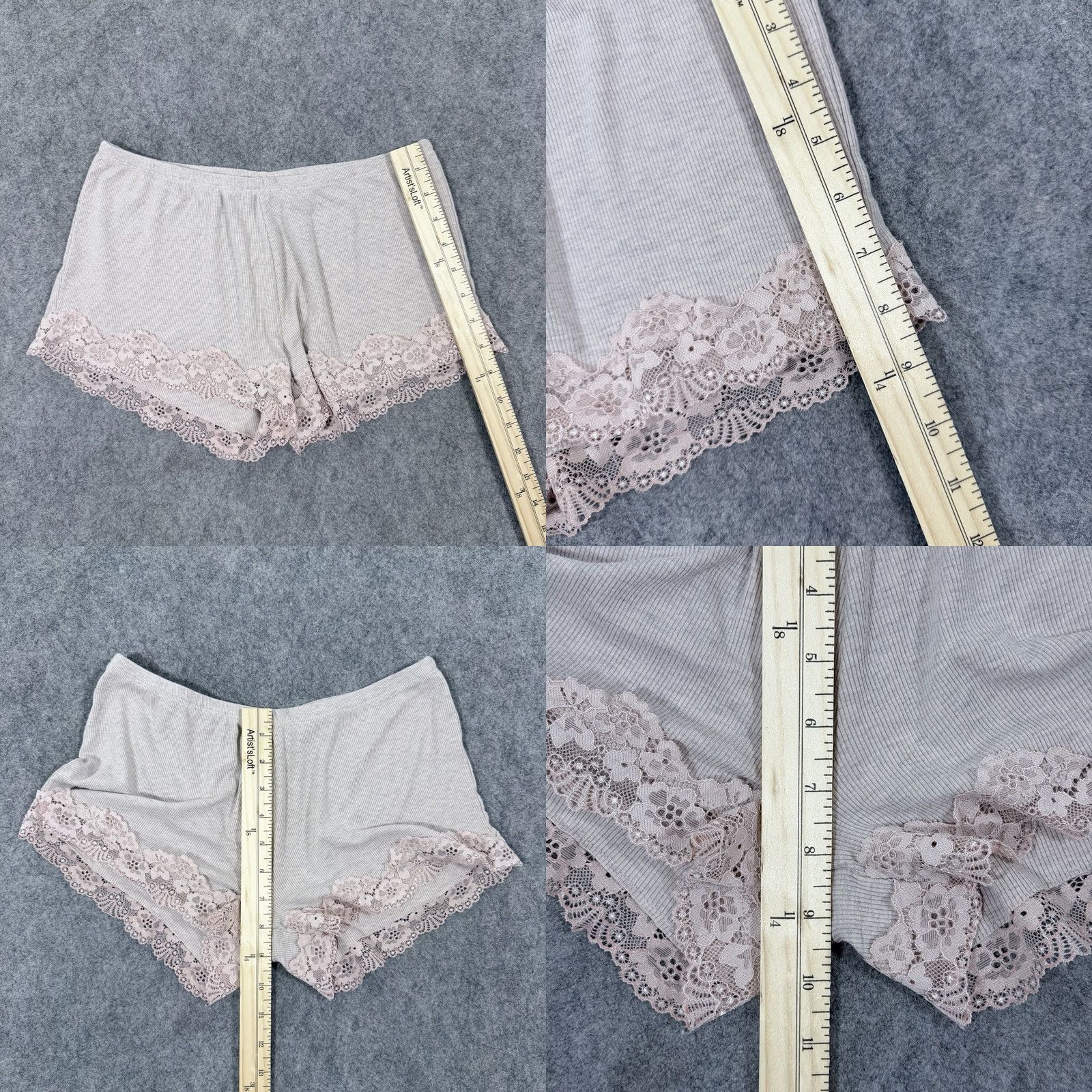 Asos ASOS Design Silk Lace Trim Sleepwear Short Women's Sz Small Pink Size 28" / US 6 / IT 42 - 8 Thumbnail