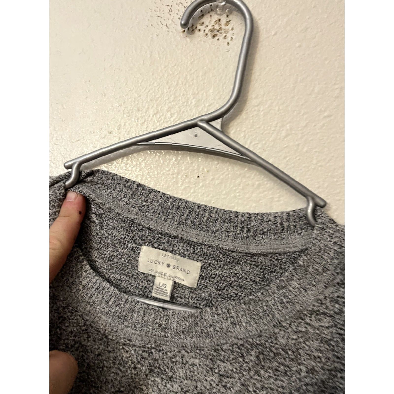 Lucky Brand Lucky Brand Sweater Top Crew Neck Lightweight Size Large Gray Women Regular Pullover Knit Casual Slits Vintage No Size L / US 10 / IT 46 - 2 Thumbnail