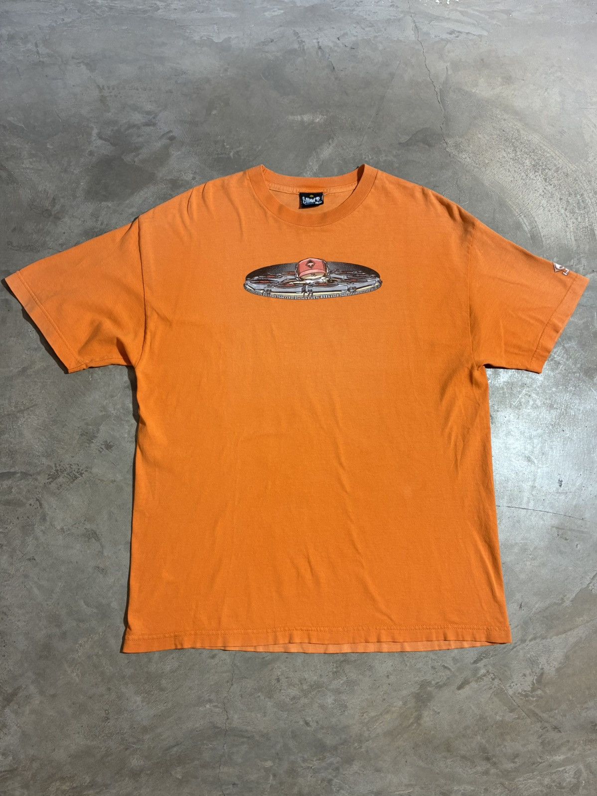 Blind Skateboards Vintage Blind Skateboards Ronnie Creager Orange T Shirt XL Size US XL / EU 56 / 4 - 1 Thumbnail