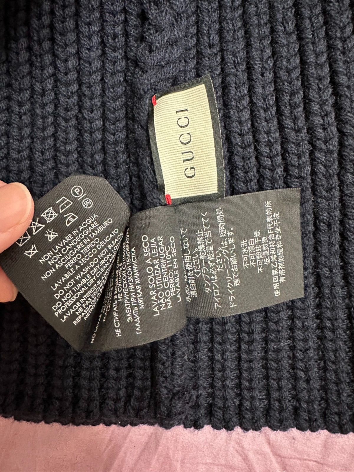 Gucci Gucci Men's Signature Tiger Head Embroidered Hat Navy Blue Size ONE SIZE - 7 Thumbnail