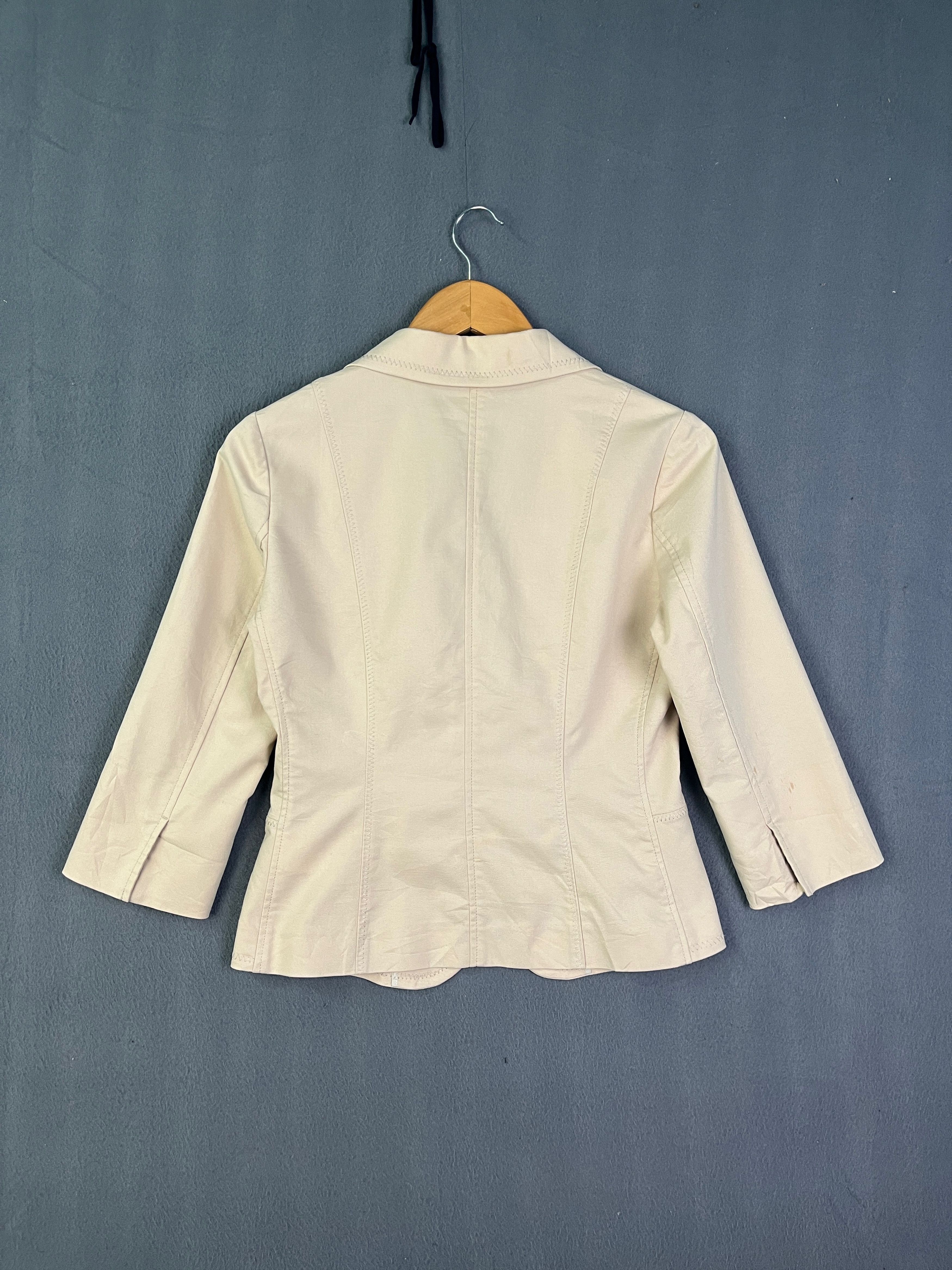 Japanese Brand Ined Single Button Blazer Jacket Beige Yohji Yamamoto Size S / US 4 / IT 40 - 2 Thumbnail