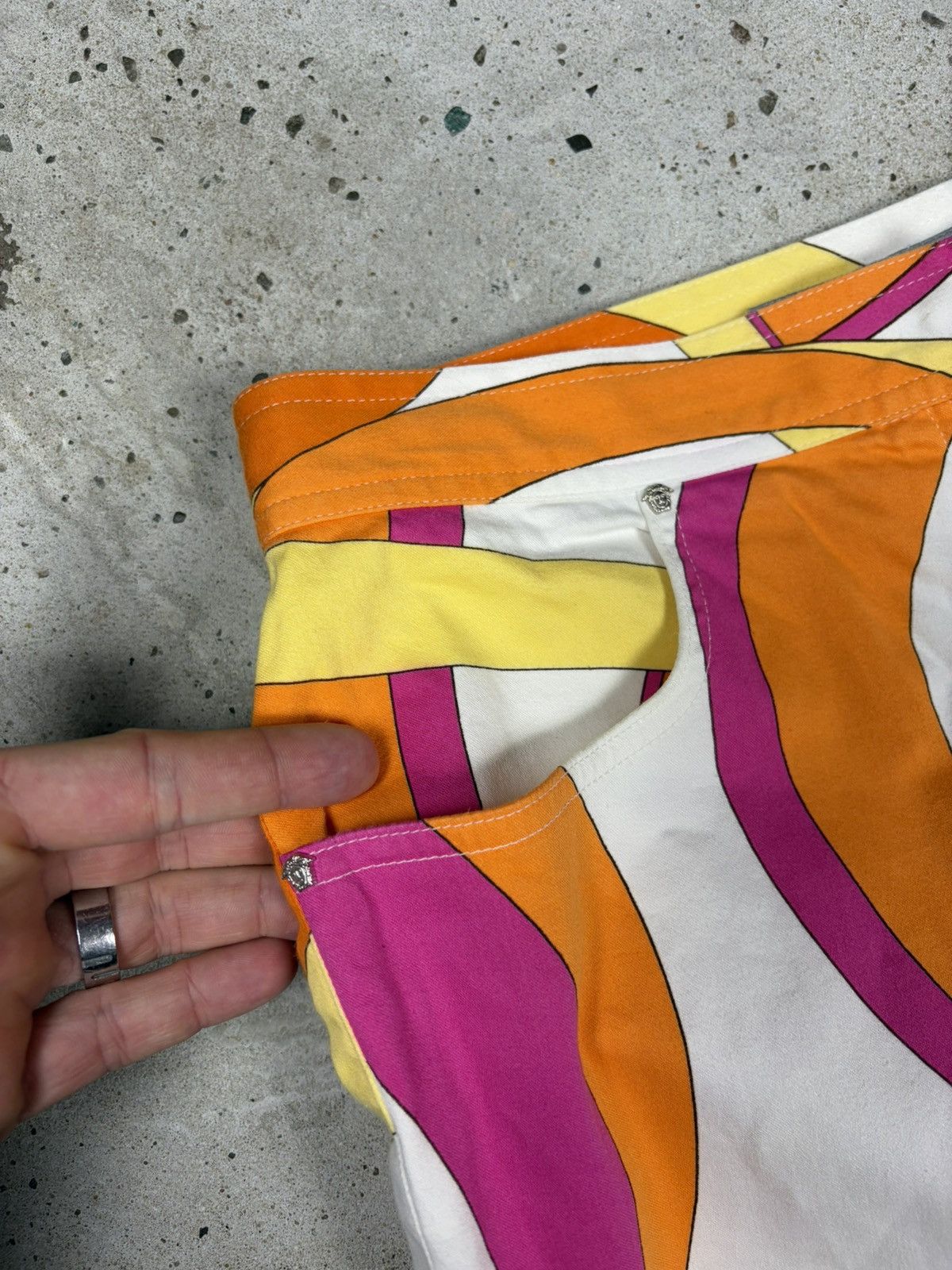 Versace Jeans Couture 2000s Versace Jeans Couture Abstract Print Multicolor Pants Size 29" - 9 Thumbnail