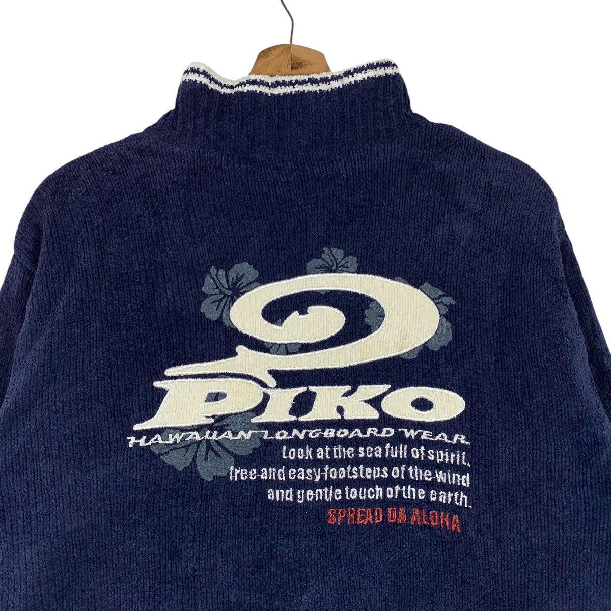 Vintage Vintage PIKO Hawaiian Longboard Wear Surfing Sweater Jacket Size US L / EU 52-54 / 3 - 5 Thumbnail