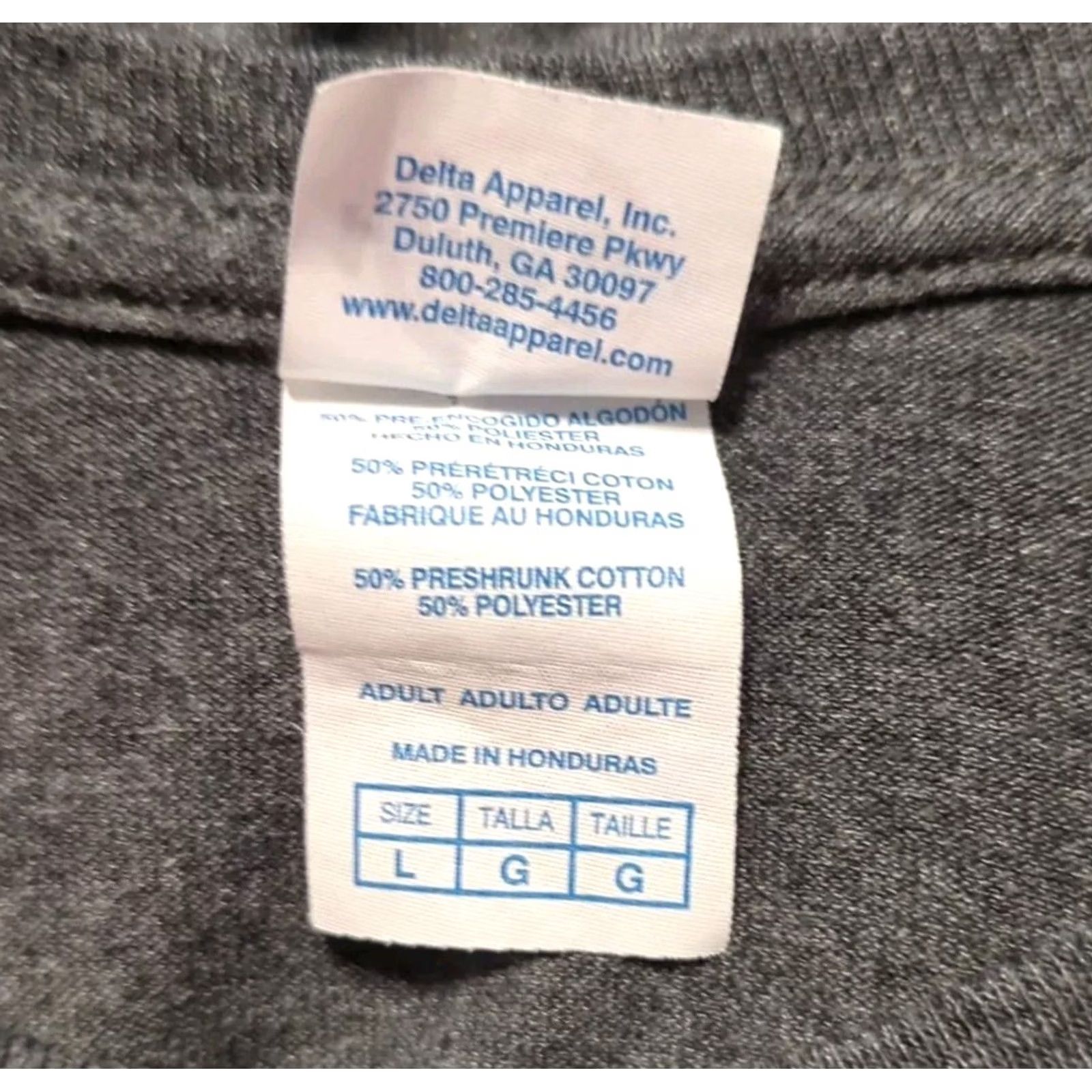 Delta Nike Pittsburgh Shirt L Mens Gray Solid Cotton Knit Size US L / EU 52-54 / 3 - 7 Thumbnail