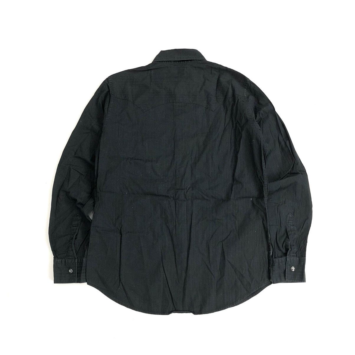 Japanese Brand × Vintage Vintage DjHonda Double Pocket Black Western Shirt Size US M / EU 48-50 / 2 - 13 Thumbnail