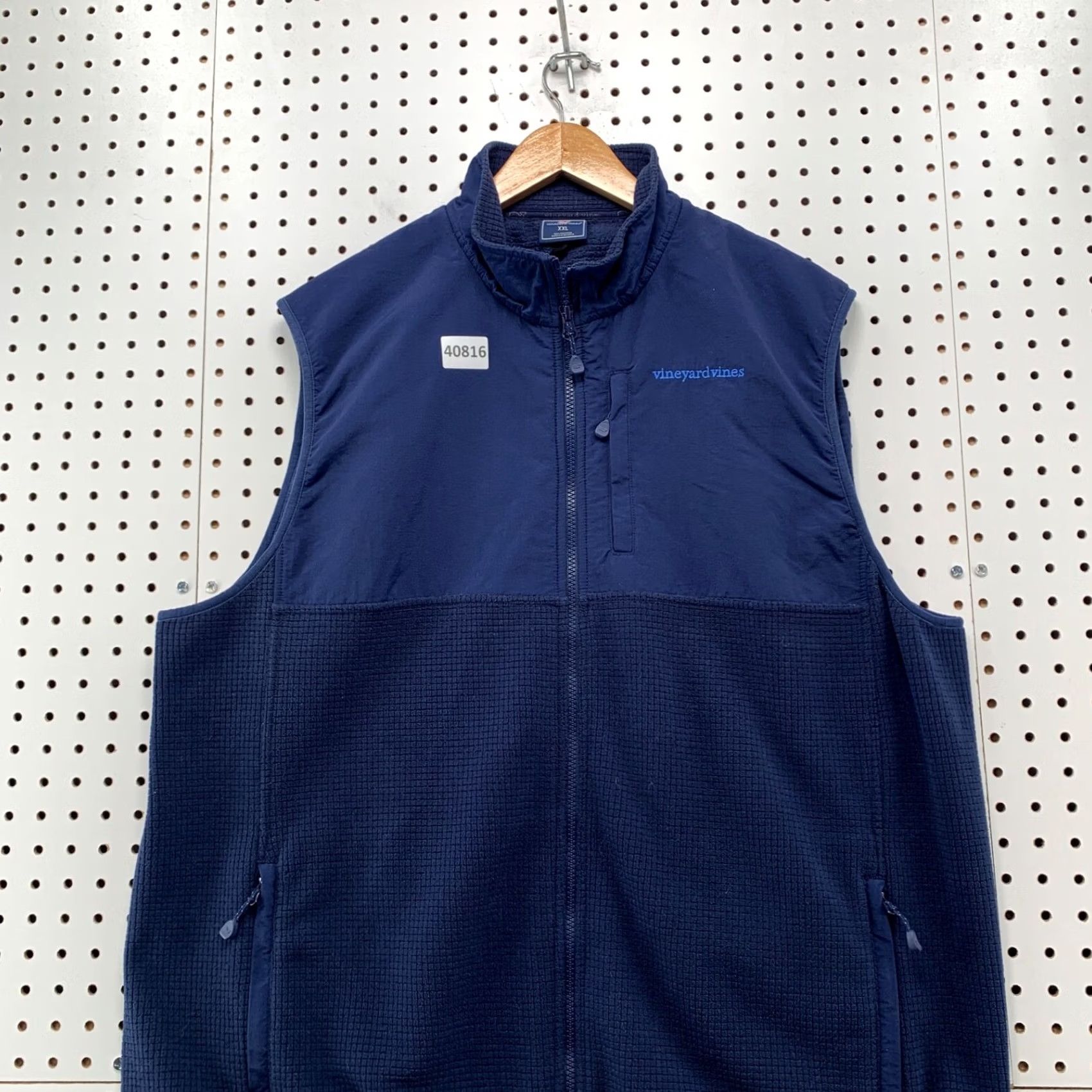 Vineyard Vines VINEYARD VINES Vest Mens 2XL Fleece Sleeveless Preppy Zip Pocket Blue Size US XXL / EU 58 / 5 - 4 Thumbnail