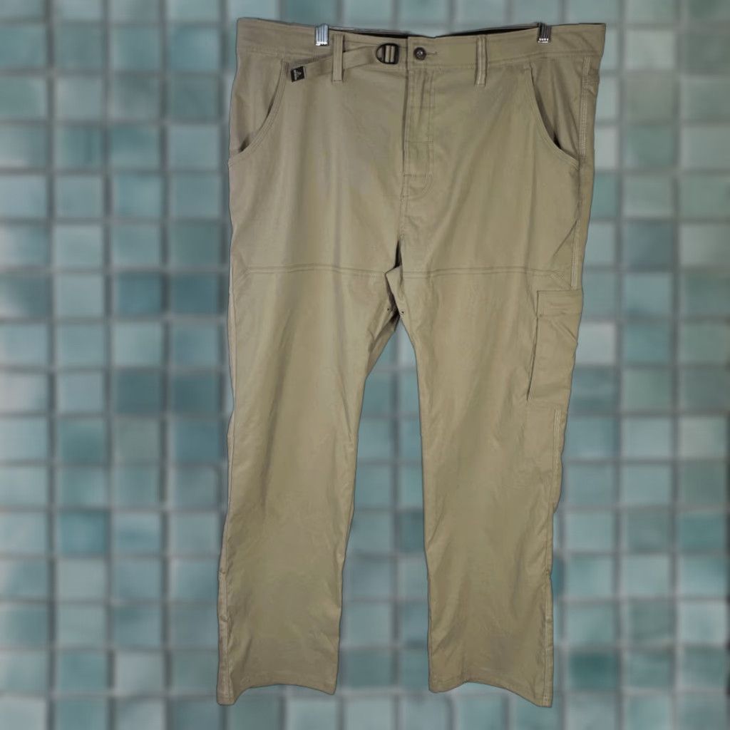 Prana prAna Zion Pants Mens 40 Brown Breathe Stretch Nylon Pants Hiking Outdoors L32 Chino Inseam 32 Men Tan Gray Size US 40 / EU 56 - 1 Thumbnail