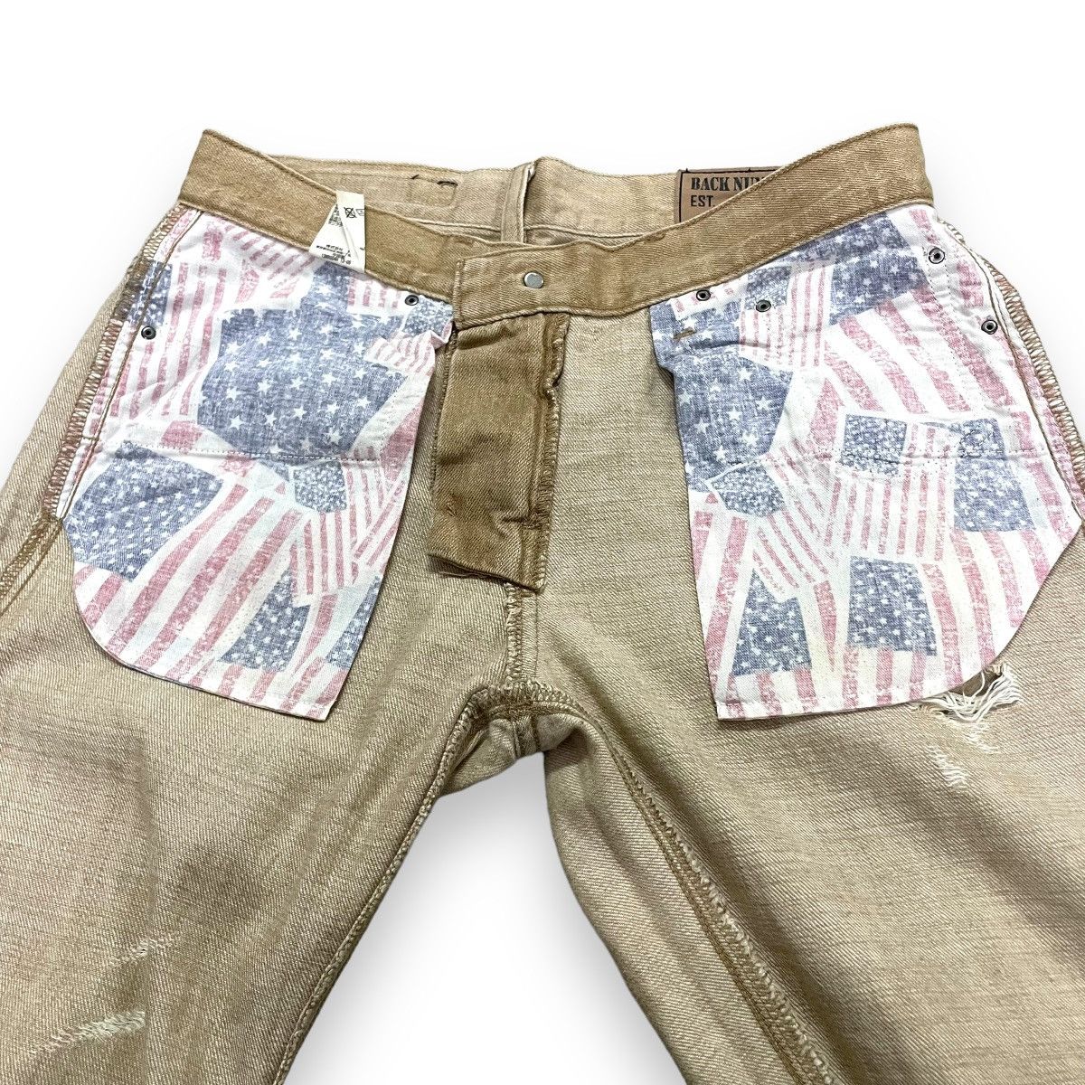 GOA 🇯🇵 BACK NUMBER DISTRESSED DENIM PANTS Size US 30 / EU 46 - 12 Thumbnail