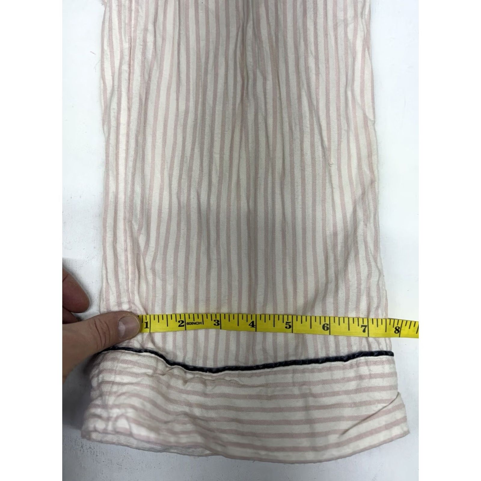Vintage Soma Pajama Pants Women Small Pink Striped Sleep Drawstring Lounge Stars Size 28" / US 6 / IT 42 - 5 Thumbnail