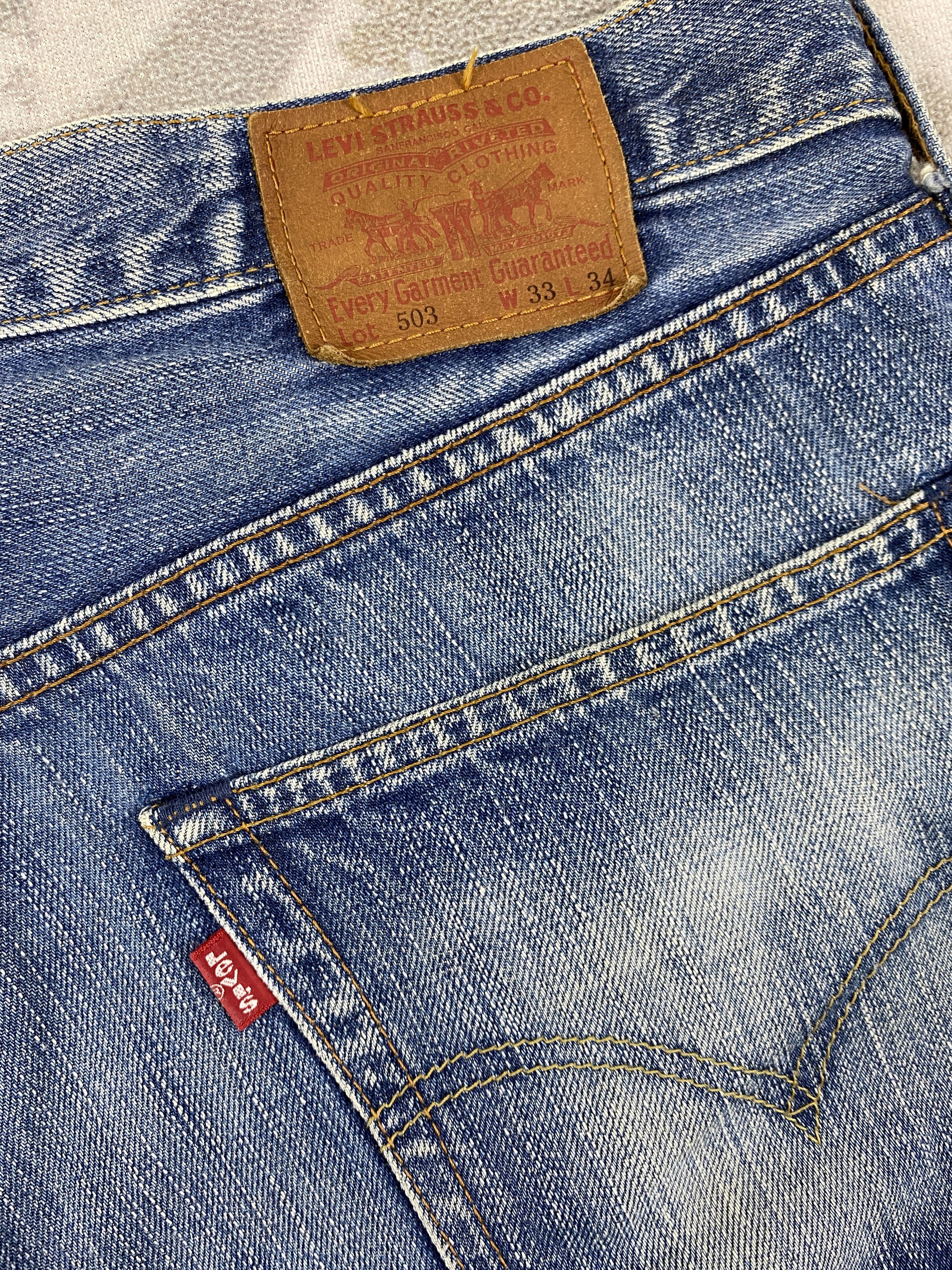 Levi's Vintage Levi's 503 Distressed Denim 32x27 -JN017 Size US 32 / EU 48 - 11 Thumbnail