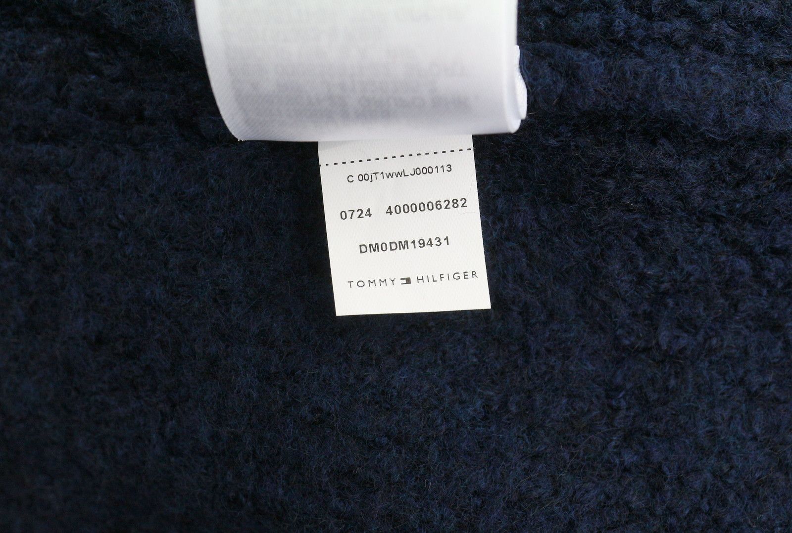 Tommy Hilfiger REQ WAFFLE L Navy Wool Blend Jumper 87385 Size US L / EU 52-54 / 3 - 10 Thumbnail