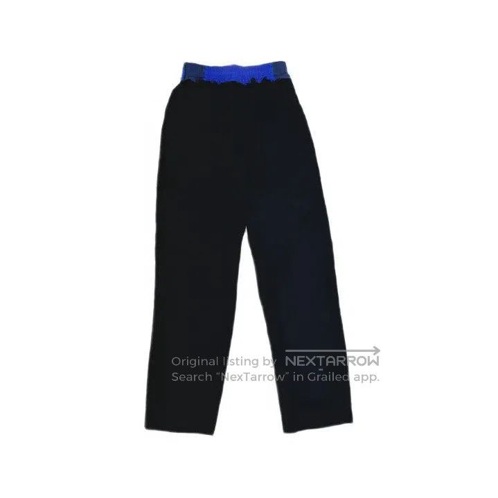 Balenciaga Balenciaga Black Distressed Trousers with Unique Waistband. Size US 34 / EU 50 - 2 Thumbnail