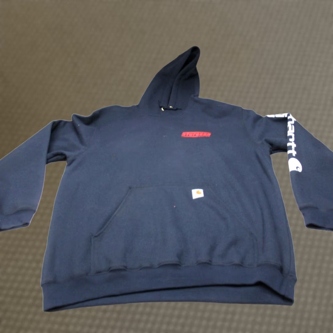Carhartt VINTAGE Carhartt Hoodie Mens XL Blue Original Fit Midweight Workwear LOGO Size US XL / EU 56 / 4 - 1 Thumbnail