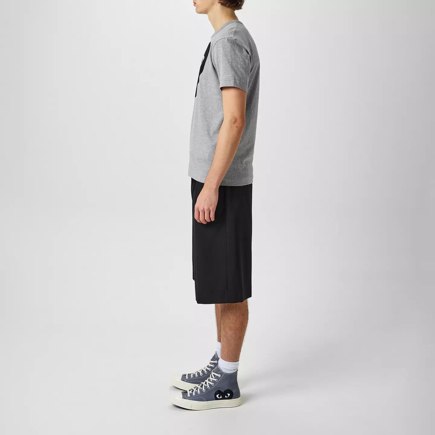 Comme des Garcons PLAY o1g2r1mq0426 Chuck Logo High Top Trainers in Grey Size US 12 / EU 45 - 6 Thumbnail
