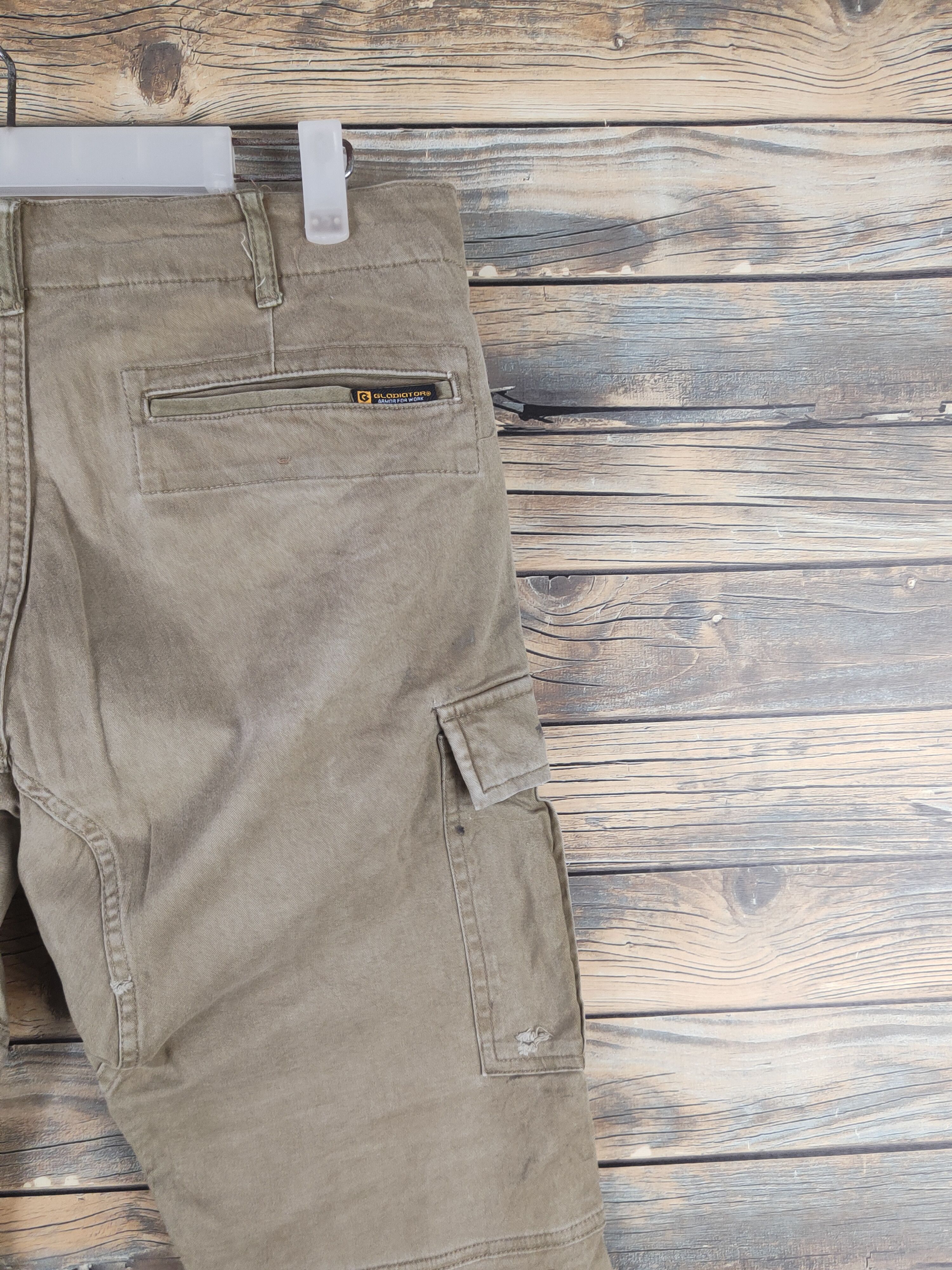 Japanese Brand DL Gladiator Beige Multipocket Cargo Pants #46-274T Size US 32 / EU 48 - 10 Thumbnail