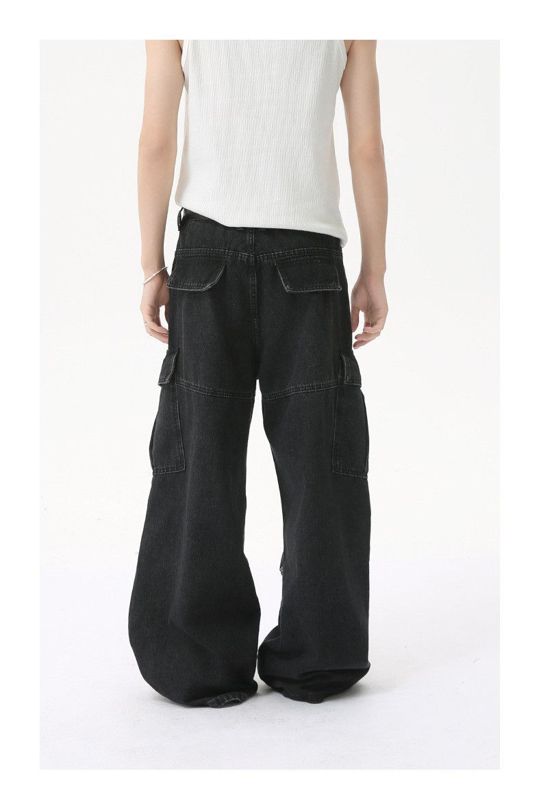 Japanese Brand Japanese retro heavy-duty multi-pocket straight cargo jeans Size US 32 / EU 48 - 5 Thumbnail