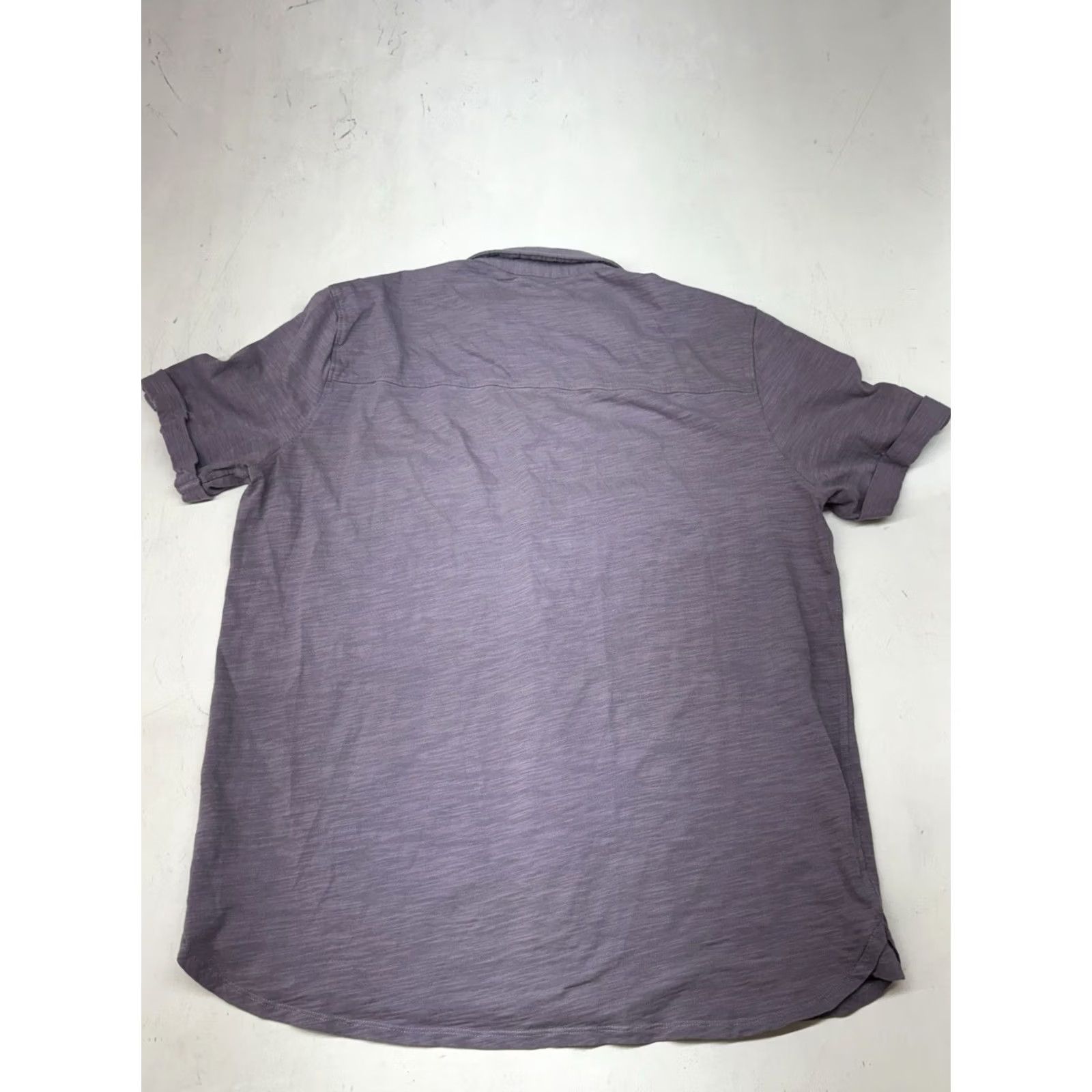 Paige Paige Button-Up Shirt Short Sleeve Casual Spring Cotton Purple Mens Large Size US L / EU 52-54 / 3 - 5 Thumbnail